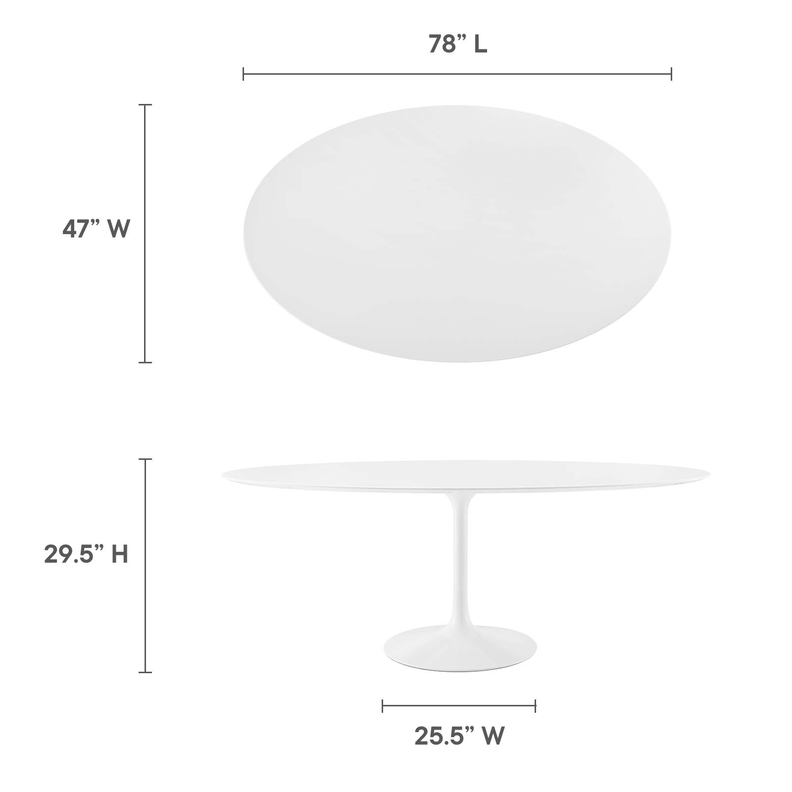 Lippa 78" Oval Wood Top Dining Table - East Shore Modern Home Furnishings