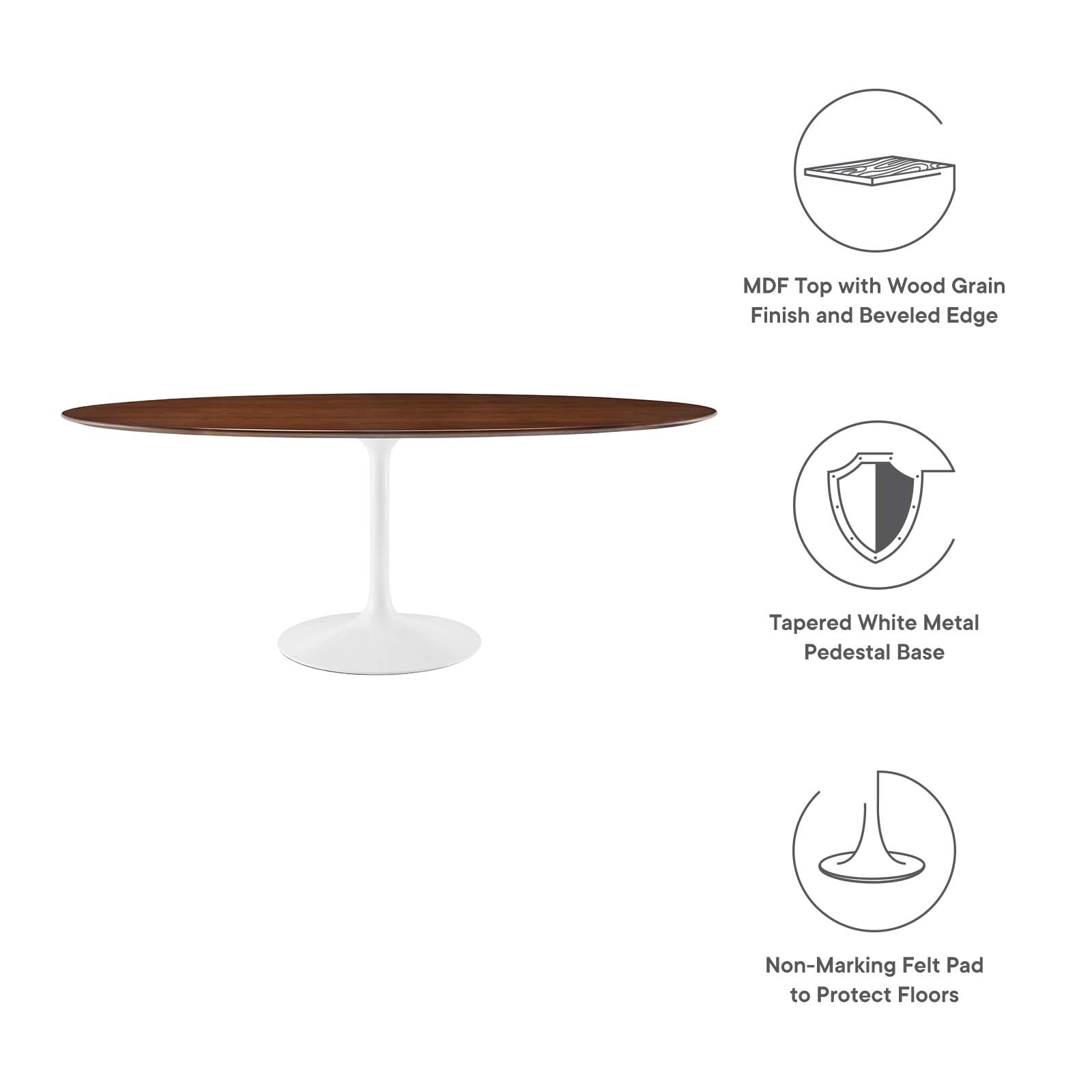 Lippa 78" Oval Wood Dining Table - East Shore Modern Home Furnishings