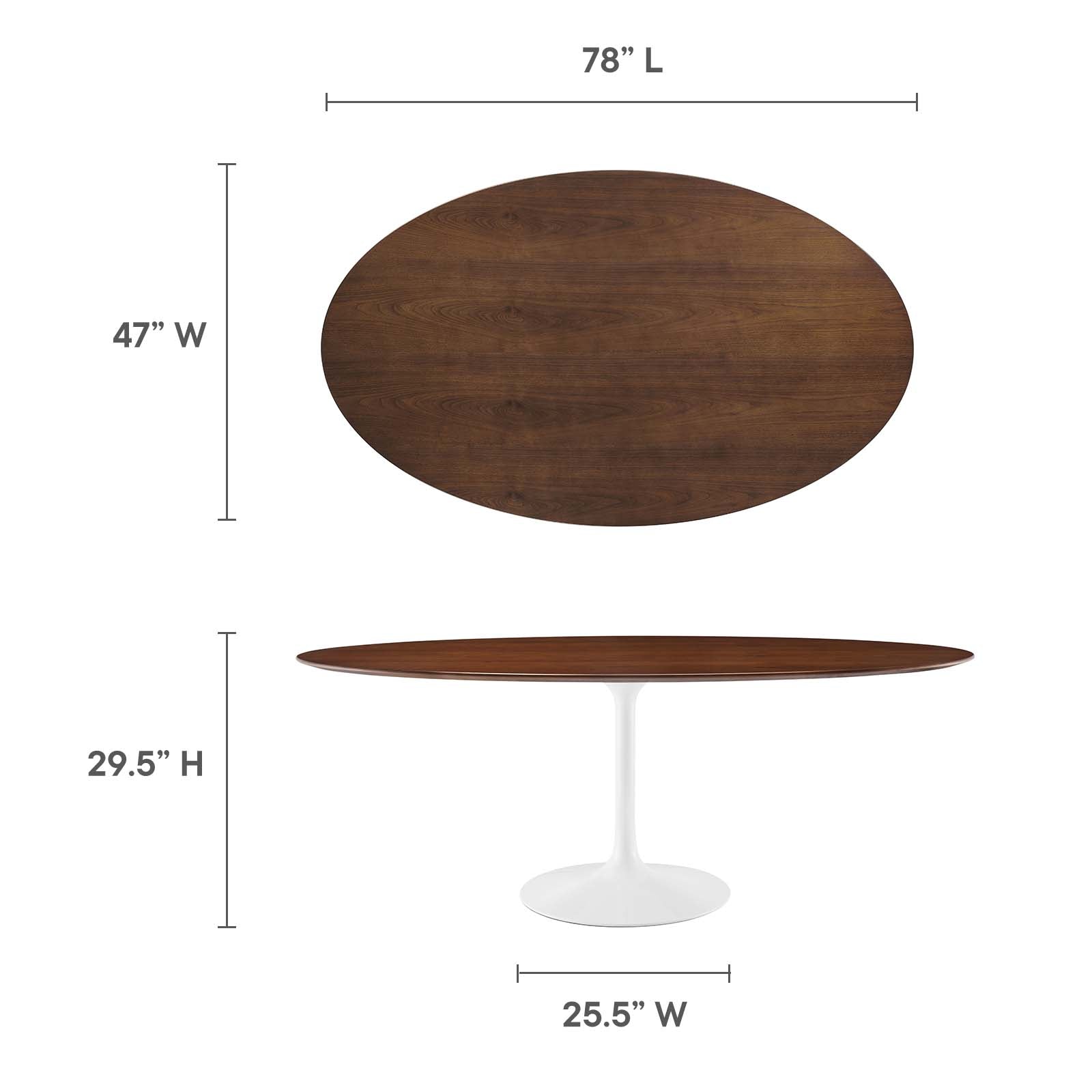 Lippa 78" Oval Wood Dining Table - East Shore Modern Home Furnishings