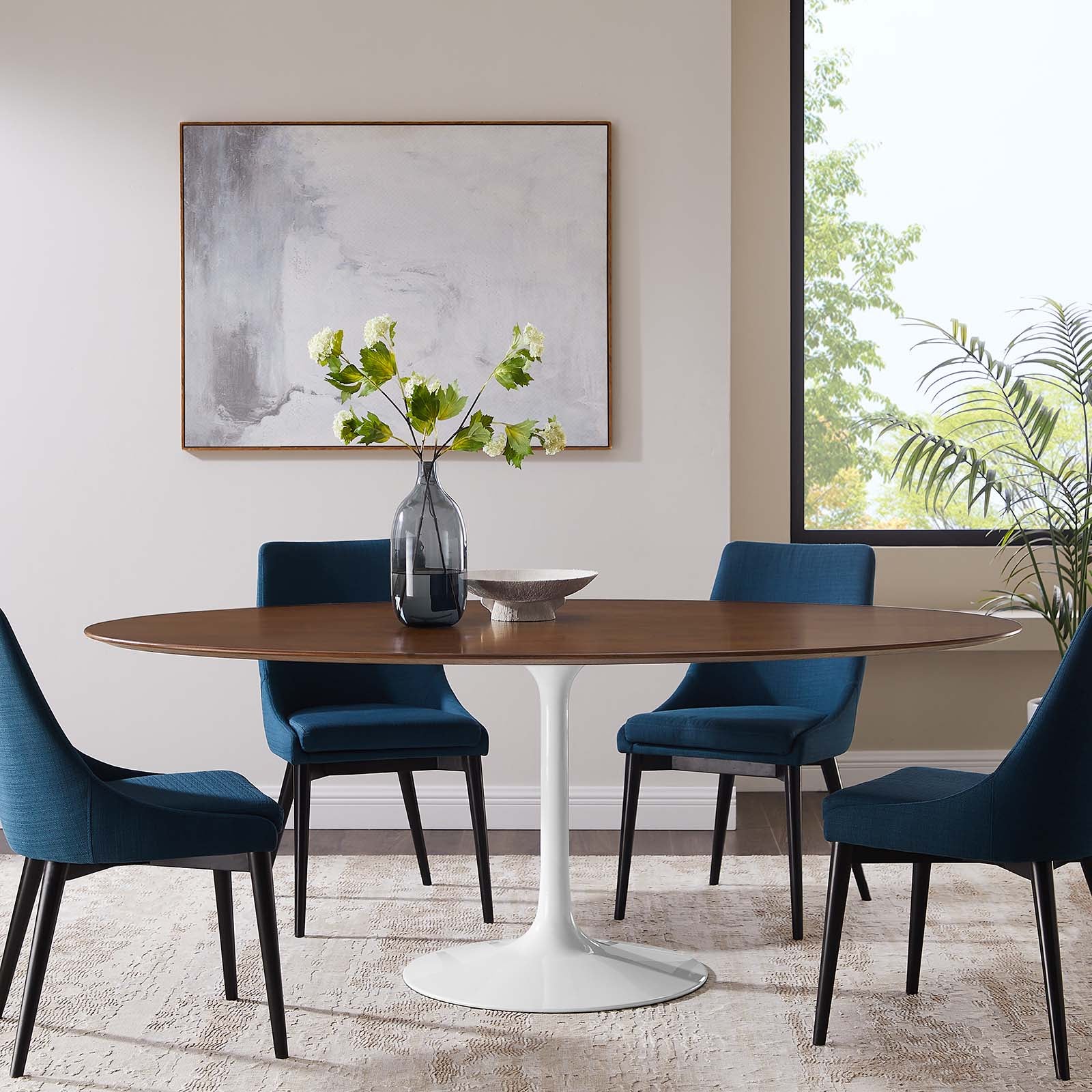 Lippa 78" Oval Wood Dining Table - East Shore Modern Home Furnishings