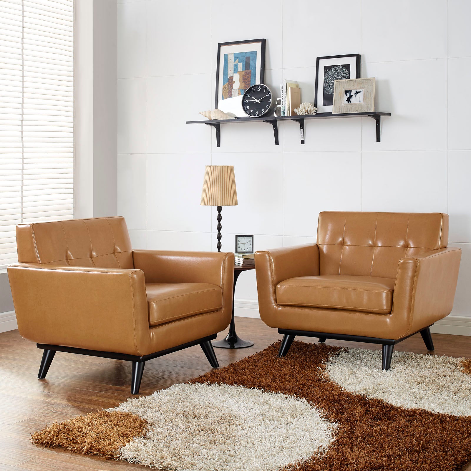 Engage Leather Armchair Set - East Shore Modern Home Furnishings