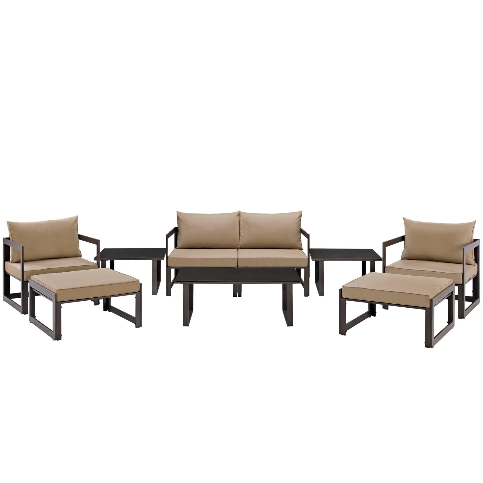Fortuna 9 Piece Outdoor Patio Sectional Sofa Set - East Shore Modern Home Furnishings