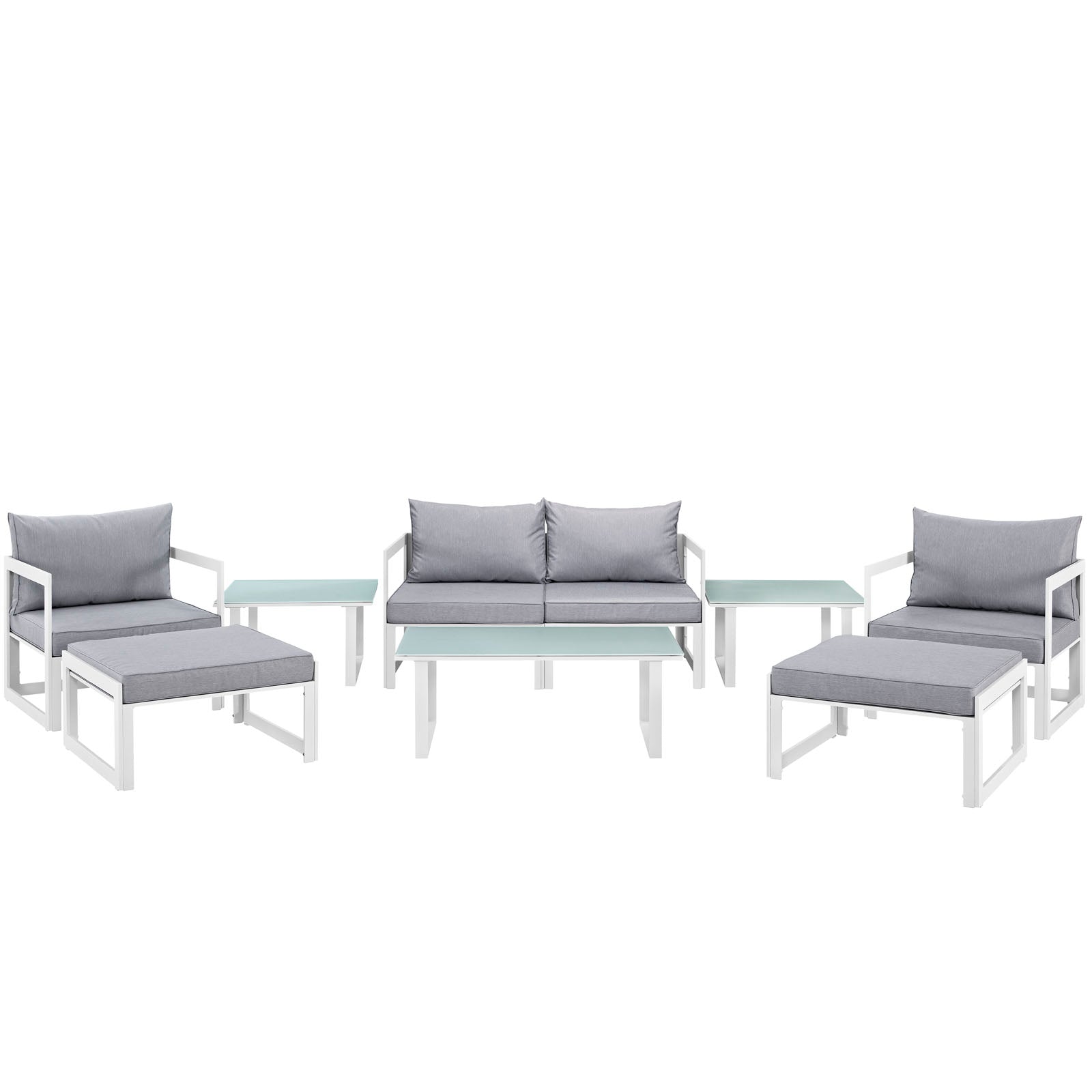 Fortuna 9 Piece Outdoor Patio Sectional Sofa Set - East Shore Modern Home Furnishings