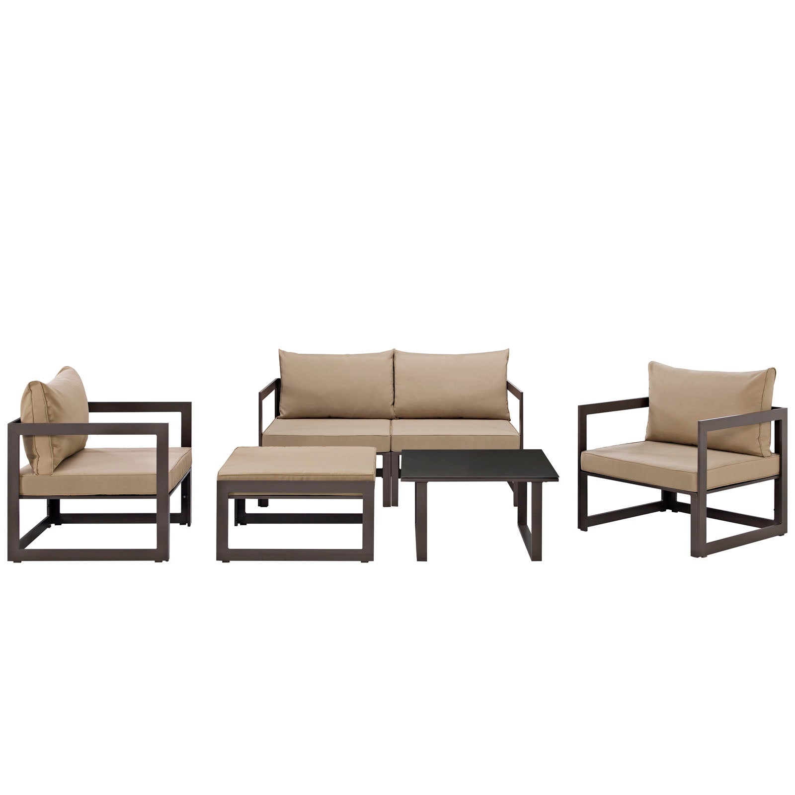 Fortuna 6 Piece Outdoor Patio Sectional Sofa Set - East Shore Modern Home Furnishings