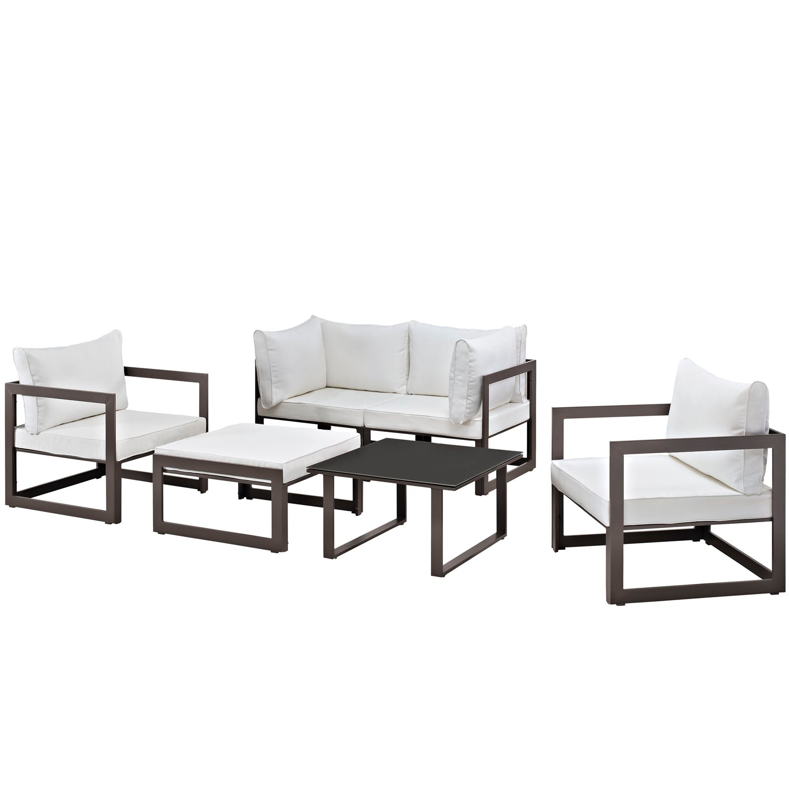 Fortuna 6 Piece Outdoor Patio Sectional Sofa Set - East Shore Modern Home Furnishings