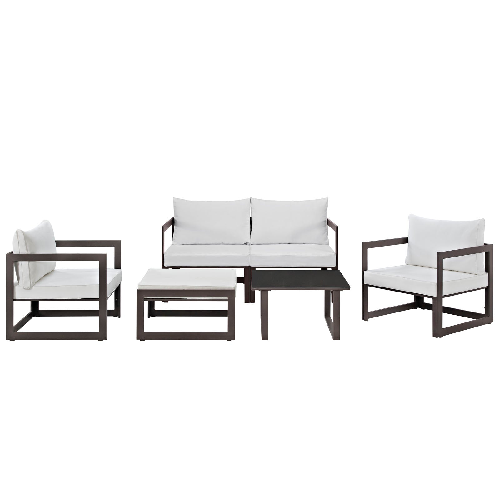 Fortuna 6 Piece Outdoor Patio Sectional Sofa Set - East Shore Modern Home Furnishings