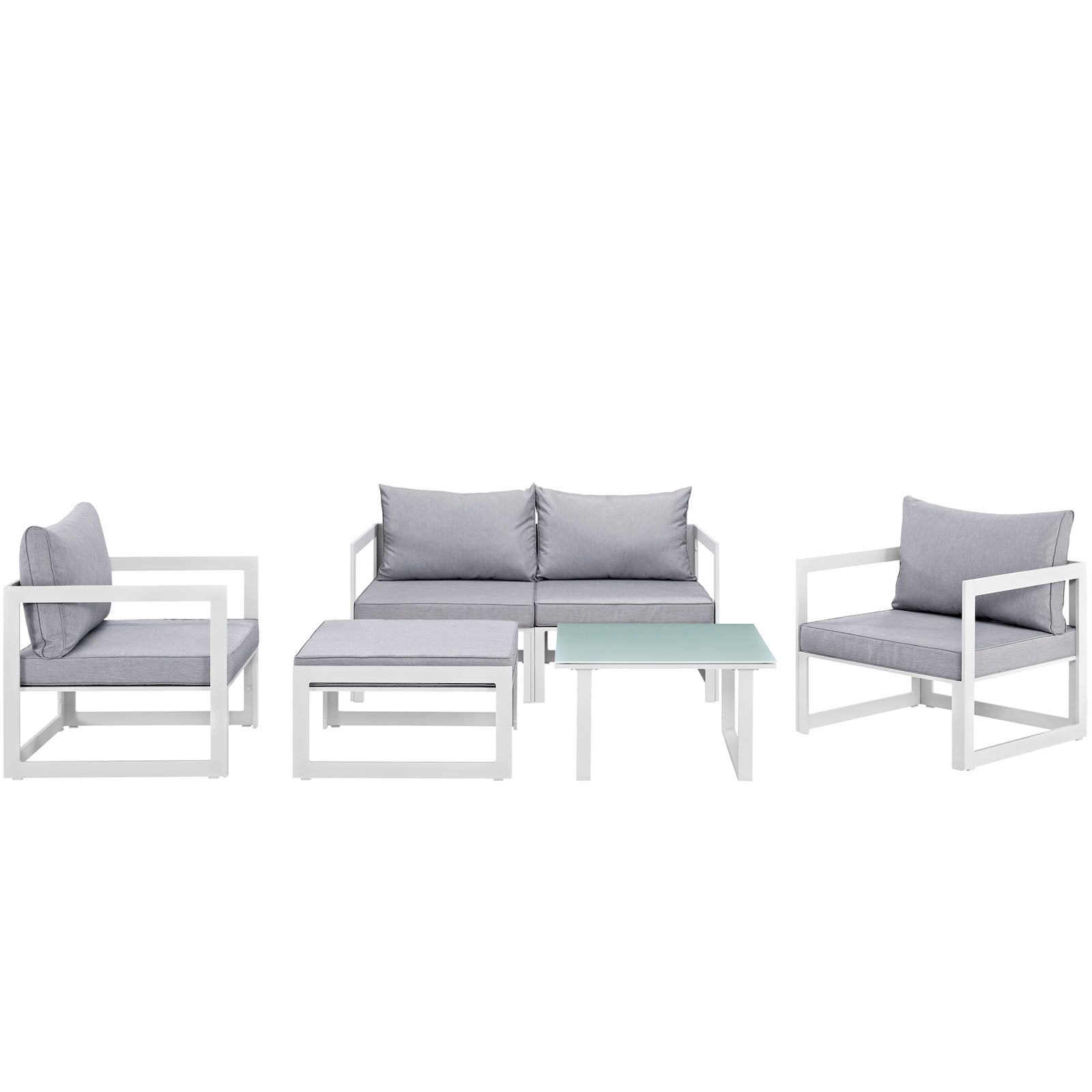 Fortuna 6 Piece Outdoor Patio Sectional Sofa Set - East Shore Modern Home Furnishings