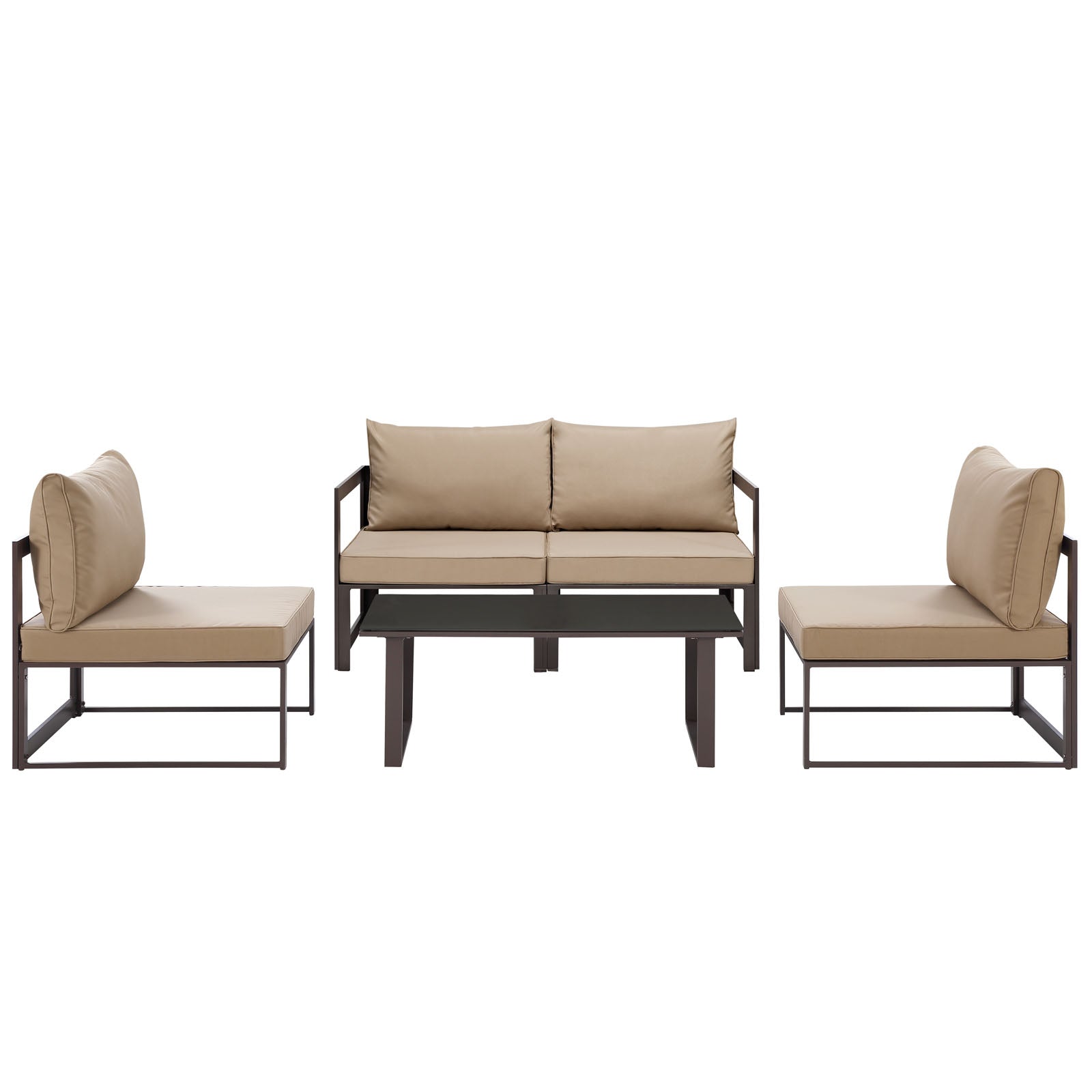 Fortuna 5 Piece Outdoor Patio Sectional Sofa Set