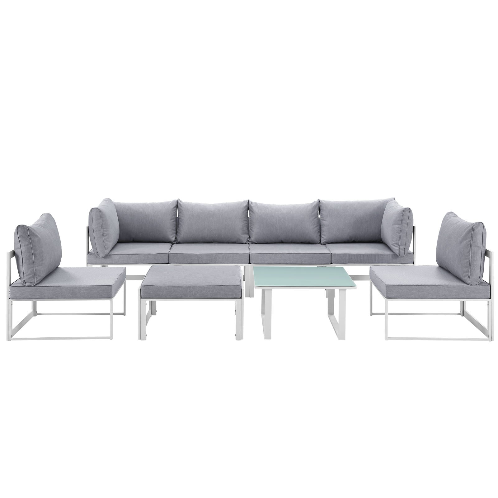Fortuna 8 Piece Outdoor Patio Sectional Sofa Set - East Shore Modern Home Furnishings