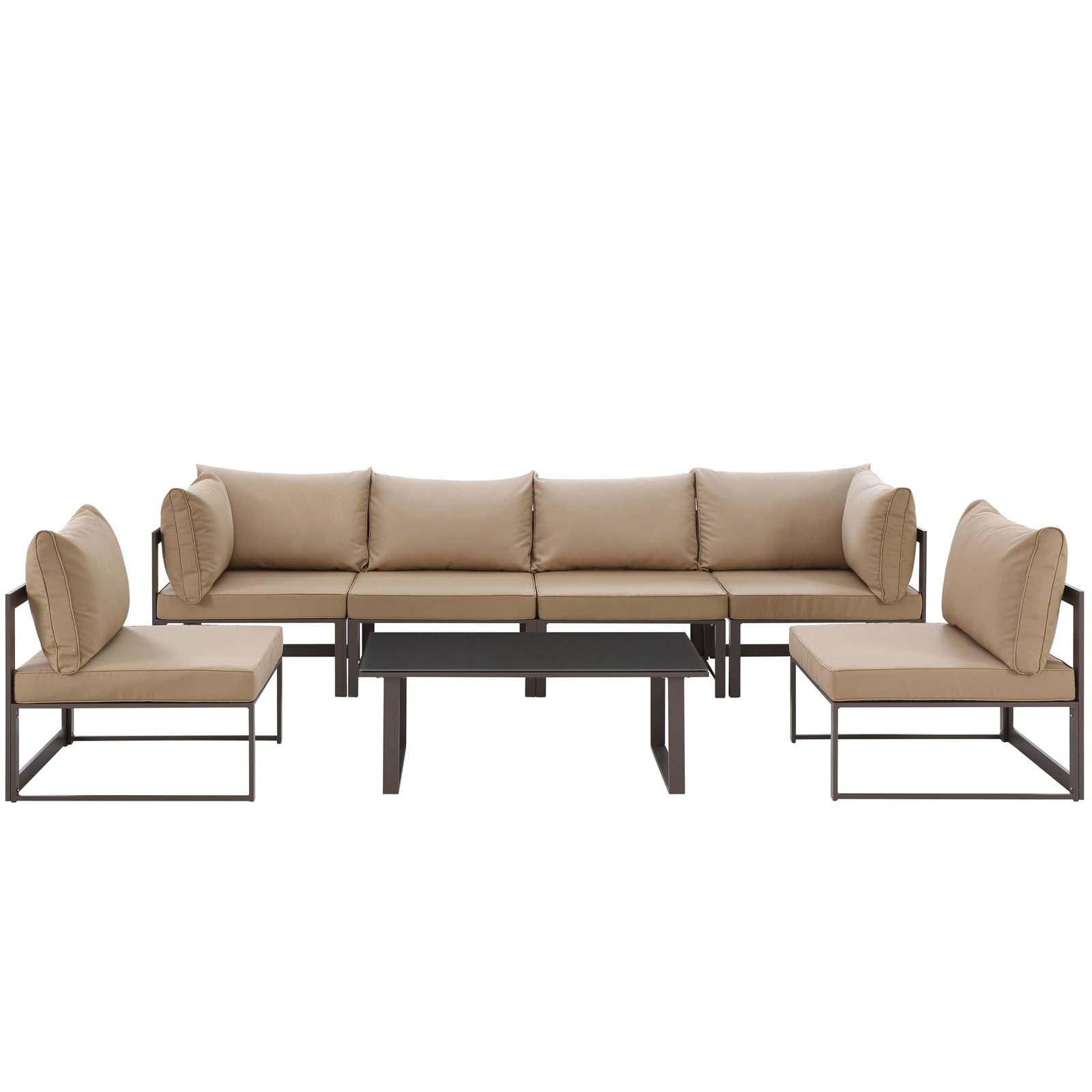 Fortuna 7 Piece Outdoor Patio Sectional Sofa Set - East Shore Modern Home Furnishings