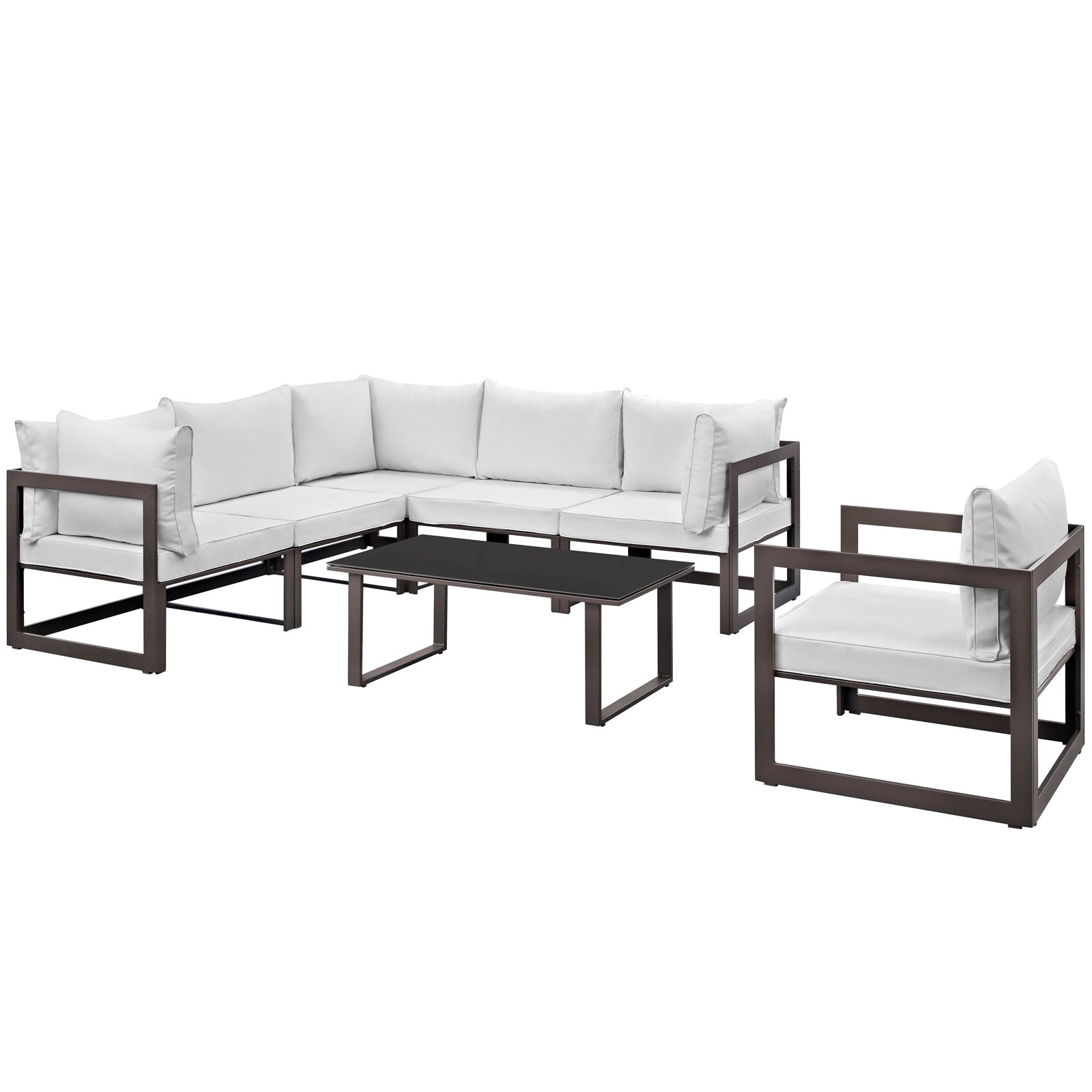 Fortuna 7 Piece Outdoor Patio Sectional Sofa Set - East Shore Modern Home Furnishings