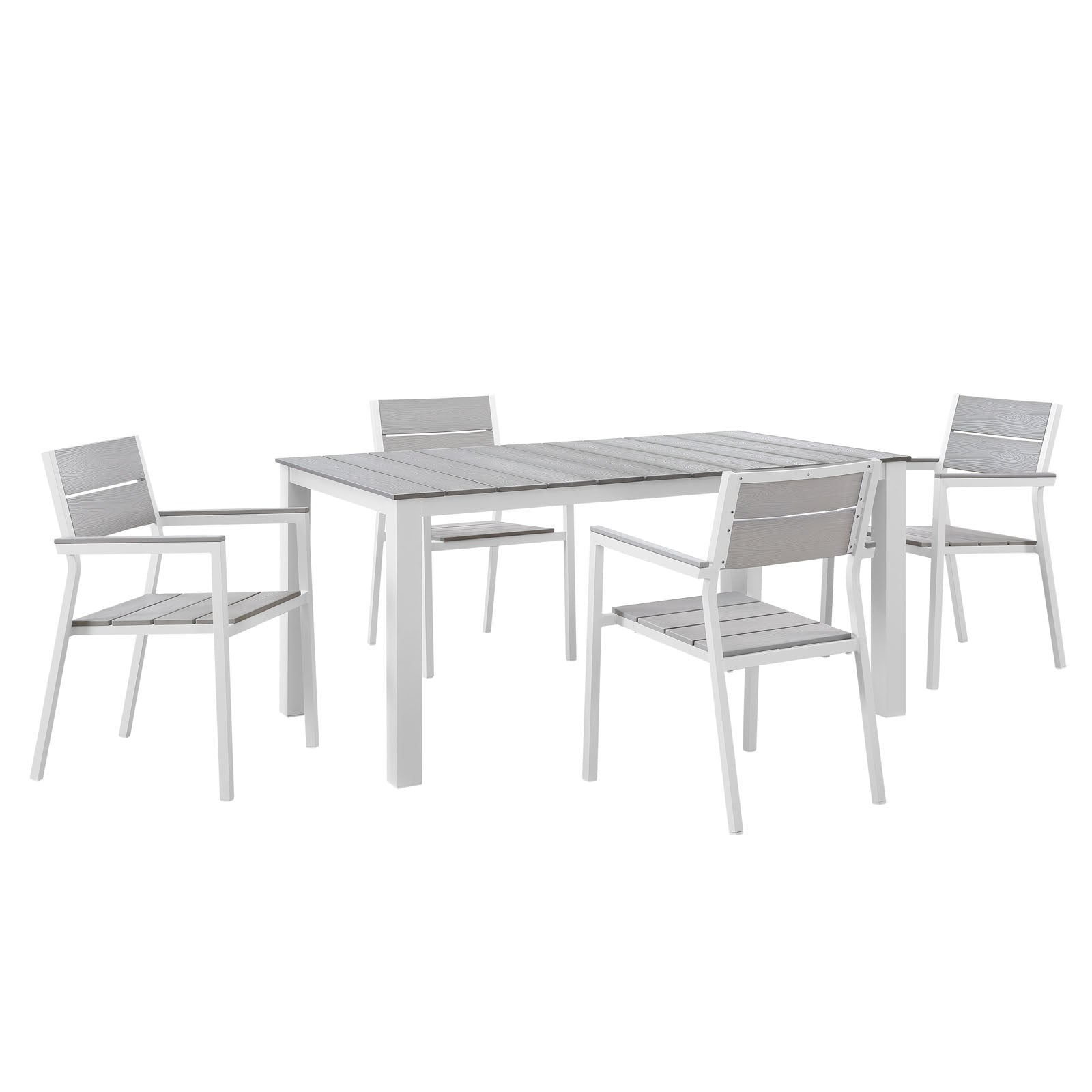 Maine 5 Piece Outdoor Patio Dining Set - East Shore Modern Home Furnishings