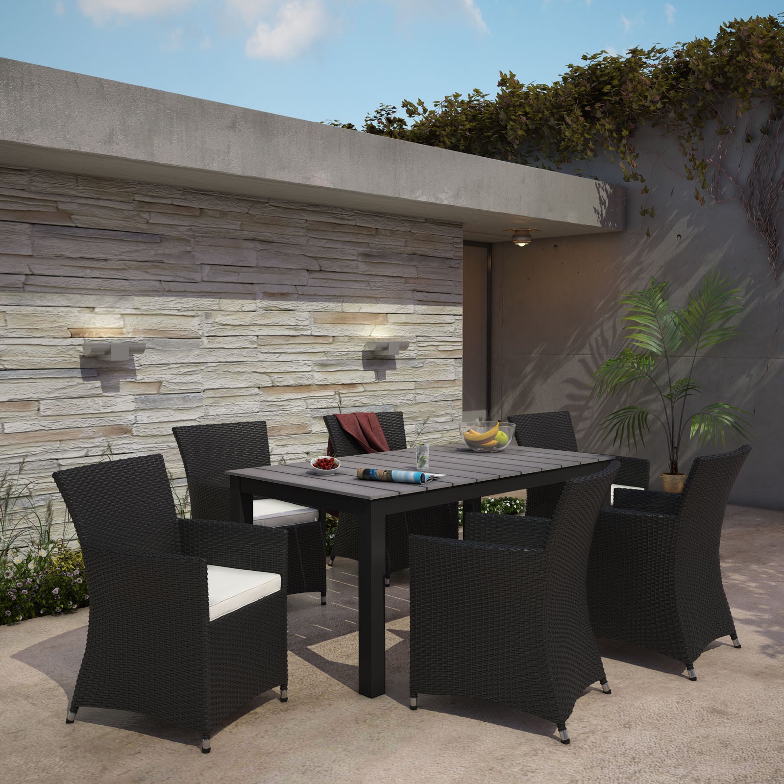 Junction 7 Piece Outdoor Patio Dining Set - East Shore Modern Home Furnishings