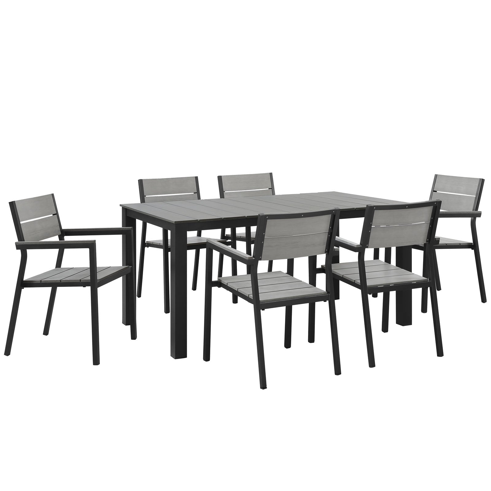 Maine 7 Piece Outdoor Patio Dining Set - East Shore Modern Home Furnishings