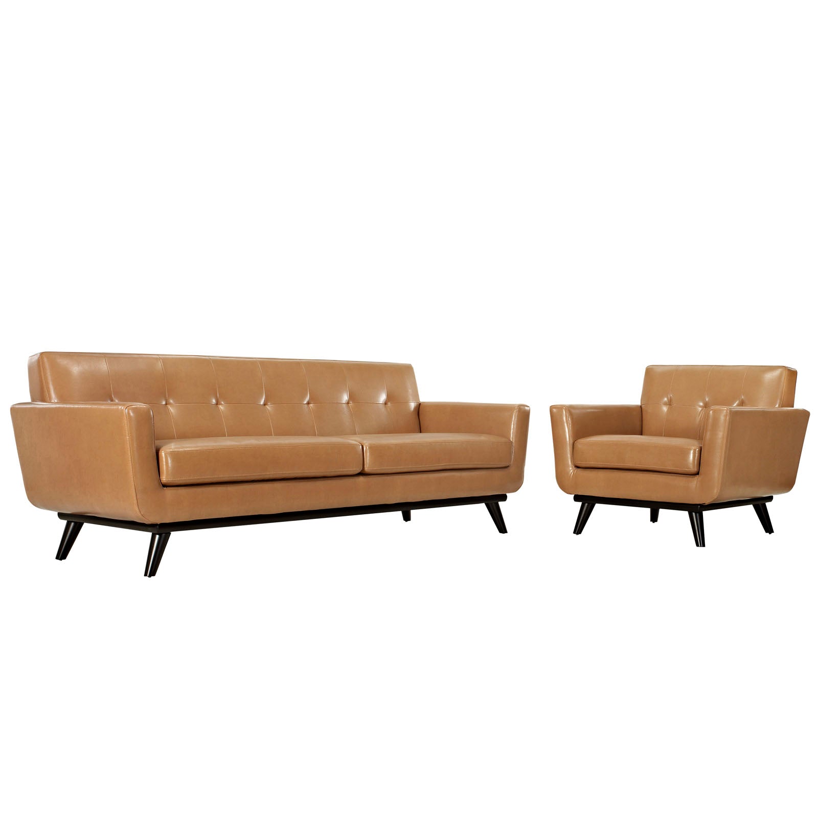 Engage 2 Piece Leather Living Room Set - East Shore Modern Home Furnishings