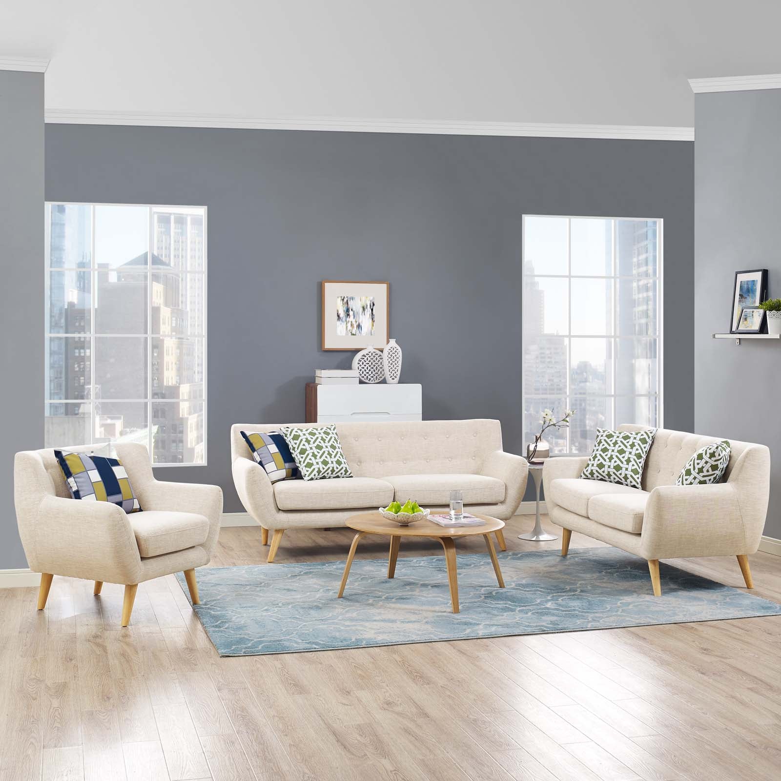 Remark 3 Piece Living Room Set - East Shore Modern Home Furnishings