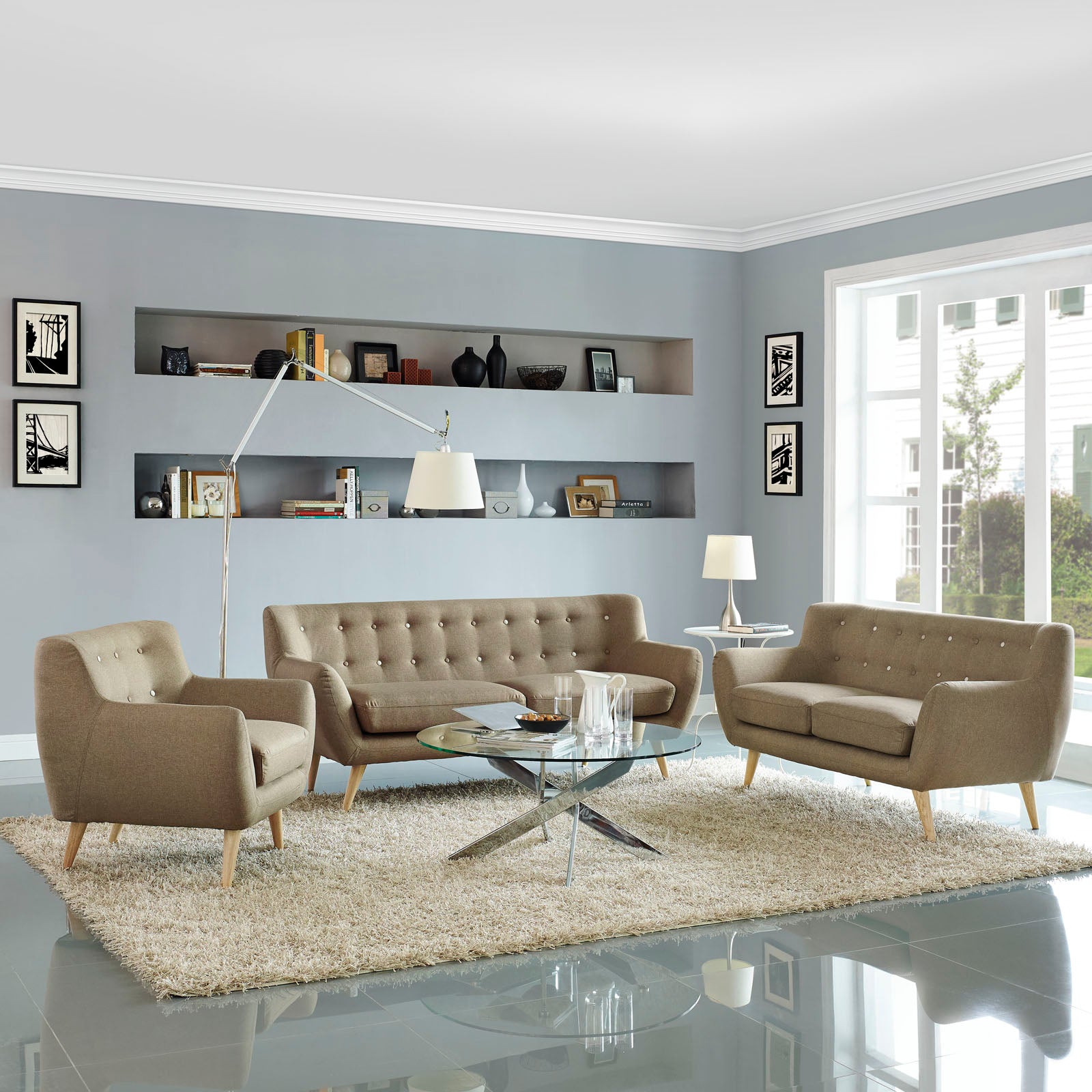 Remark 3 Piece Living Room Set - East Shore Modern Home Furnishings