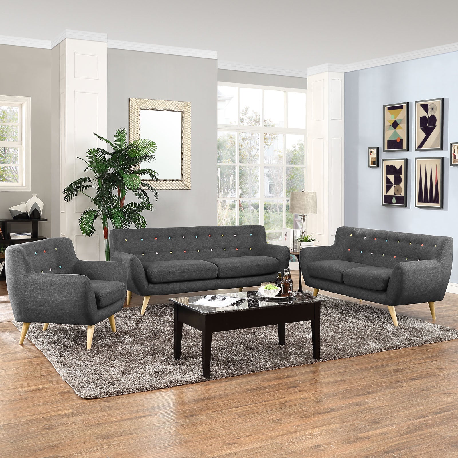 Remark 3 Piece Living Room Set - East Shore Modern Home Furnishings