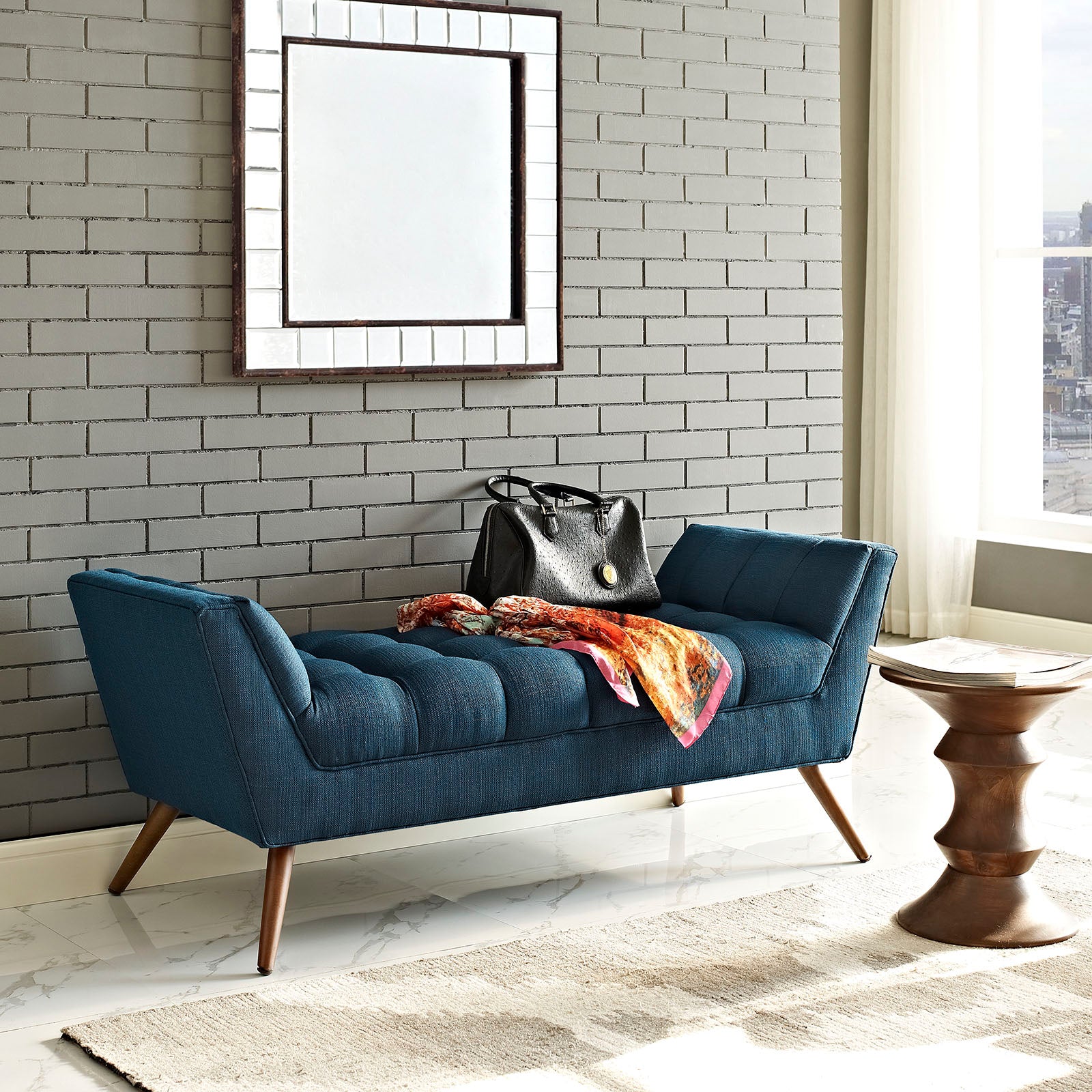 Response Medium Upholstered Fabric Bench - East Shore Modern Home Furnishings
