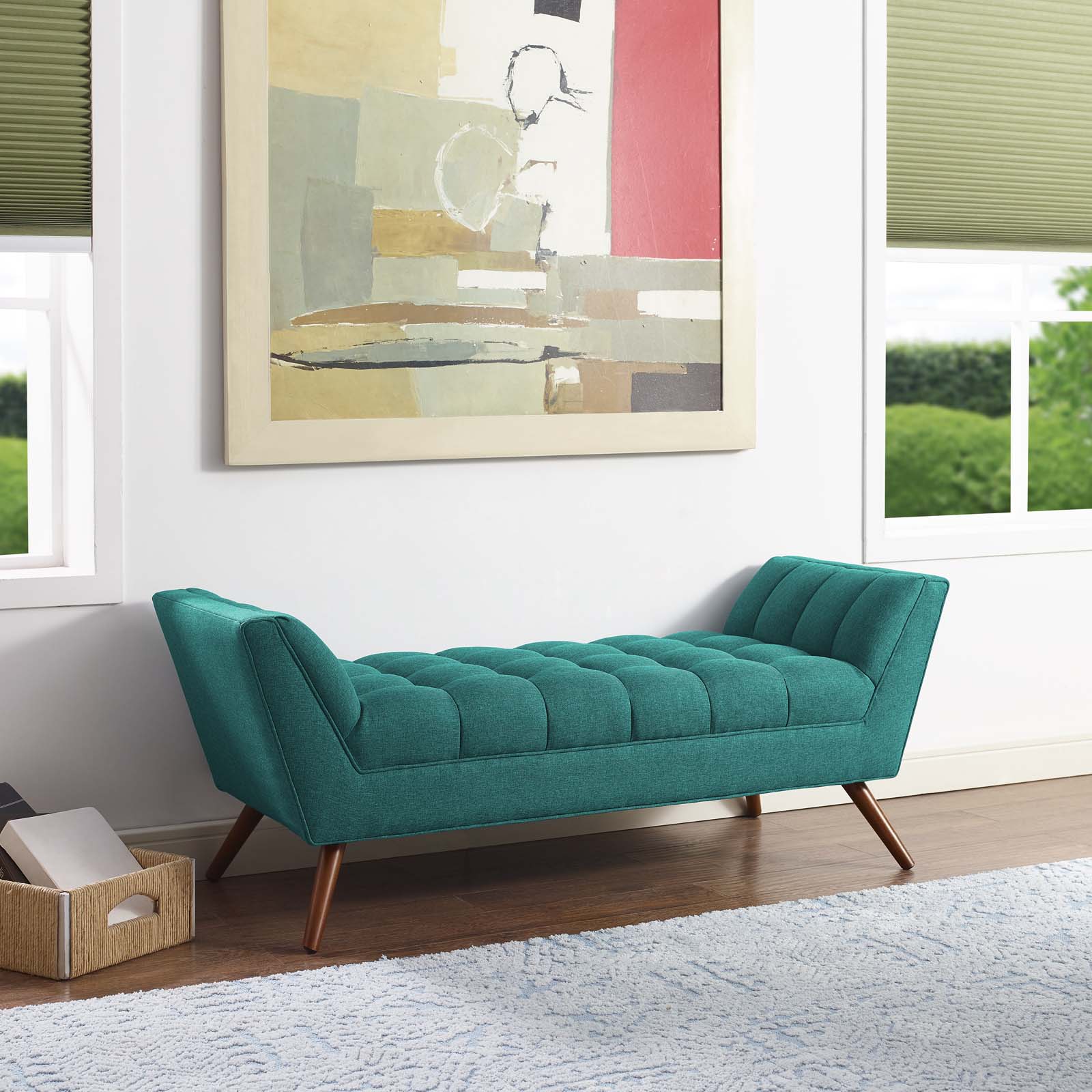 Response Medium Upholstered Fabric Bench - East Shore Modern Home Furnishings