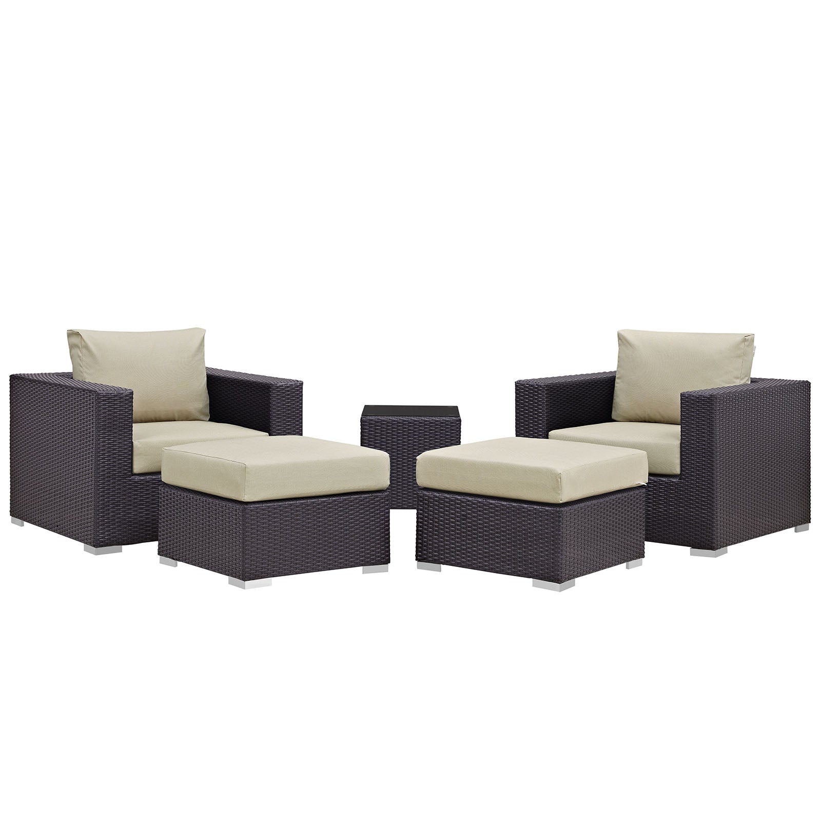 Convene 5 Piece Outdoor Patio Sectional Set - East Shore Modern Home Furnishings