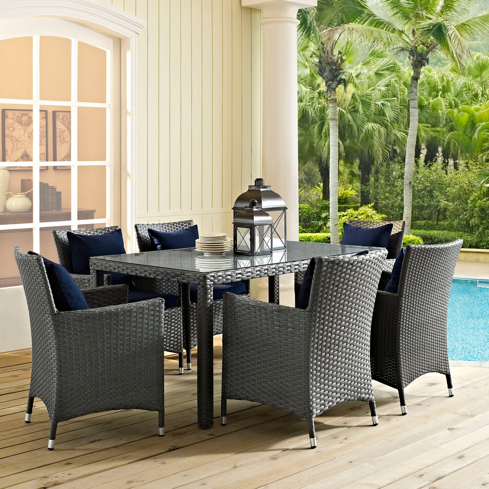 Sojourn 59" Outdoor Patio Dining Table - East Shore Modern Home Furnishings