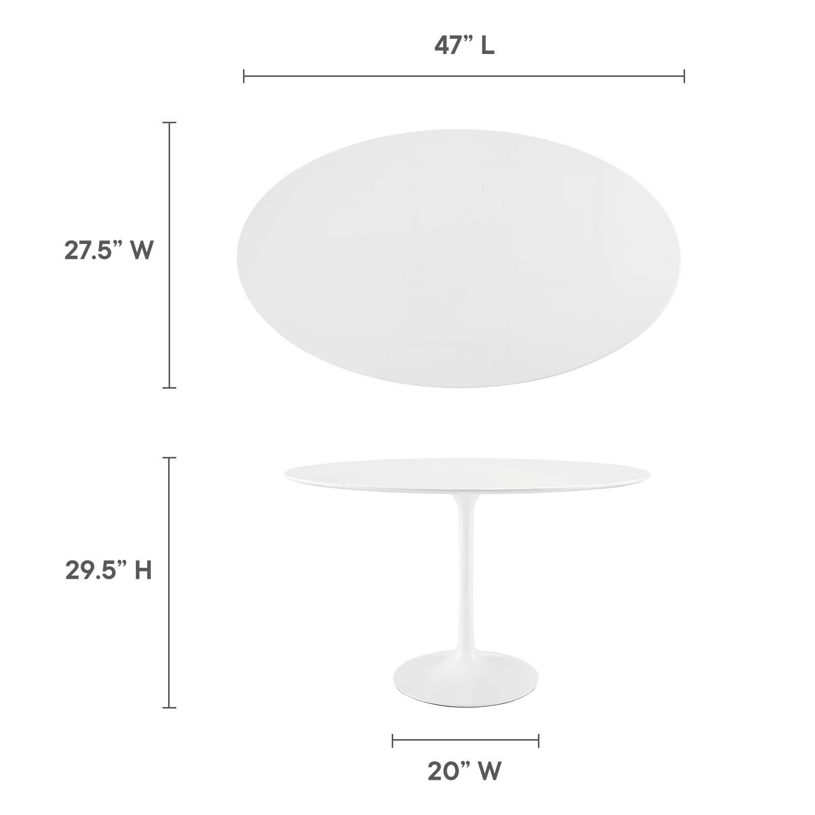 Lippa 48" Oval Wood Top Dining Table - East Shore Modern Home Furnishings