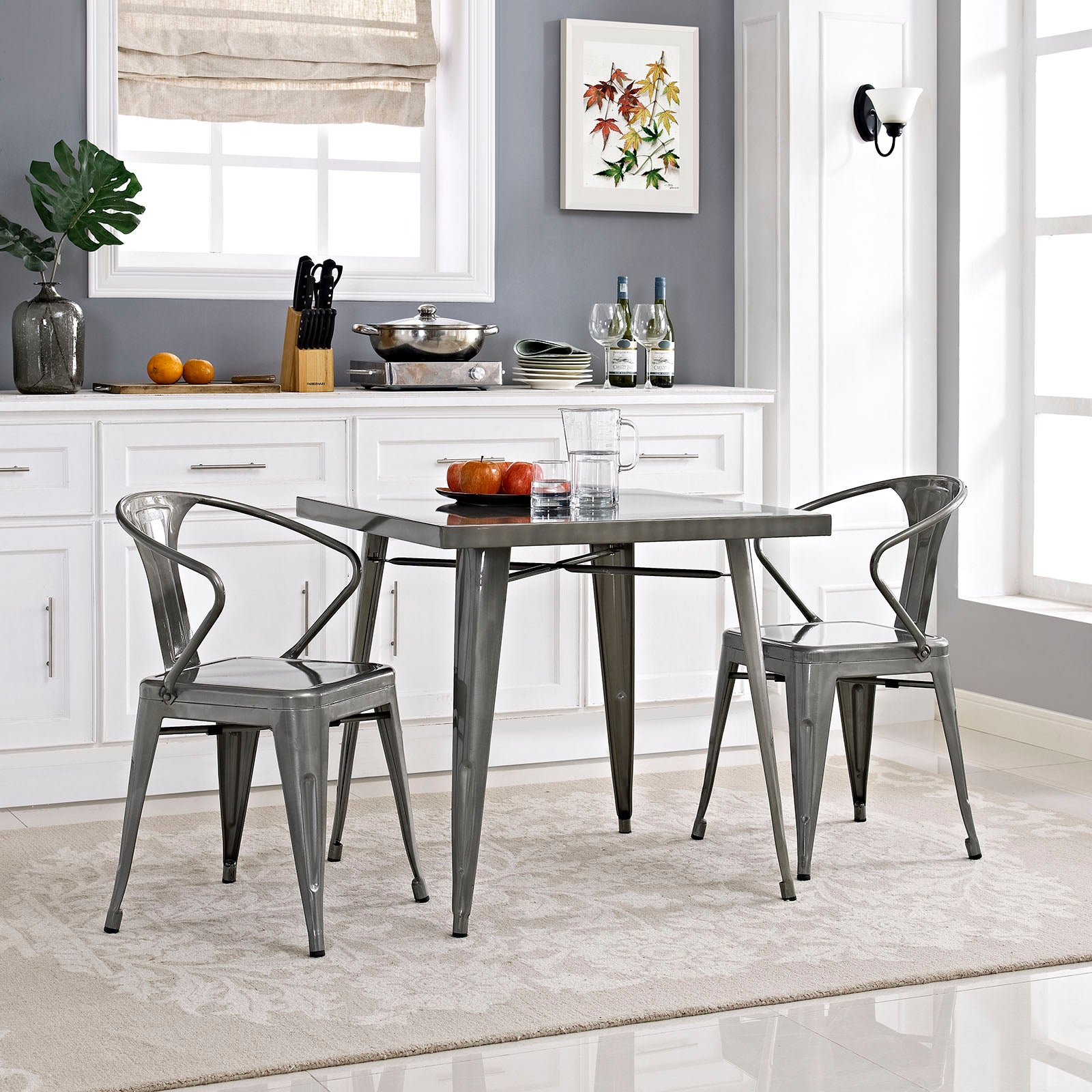 Alacrity Square Metal Dining Table - East Shore Modern Home Furnishings