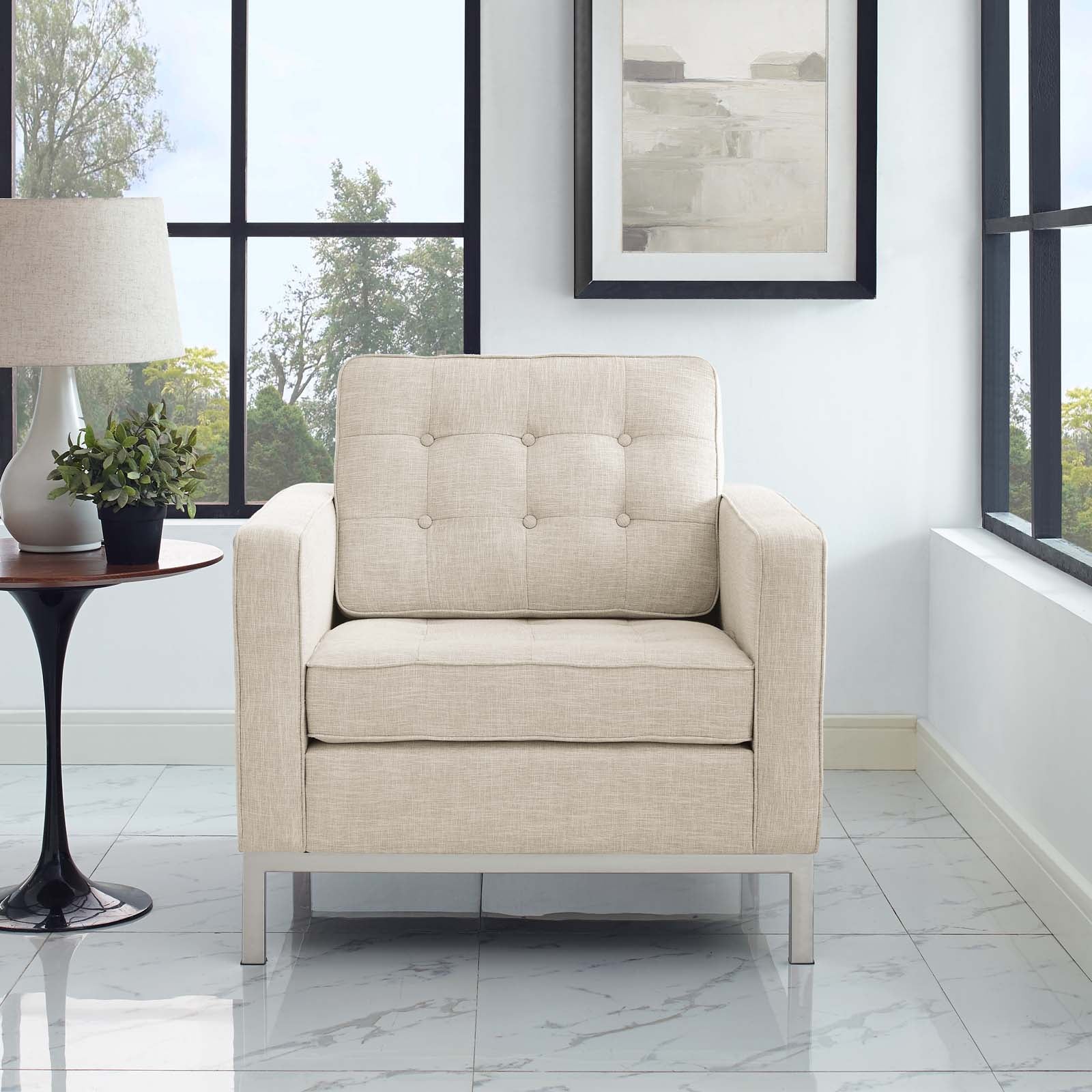 Loft Upholstered Fabric Armchair - East Shore Modern Home Furnishings