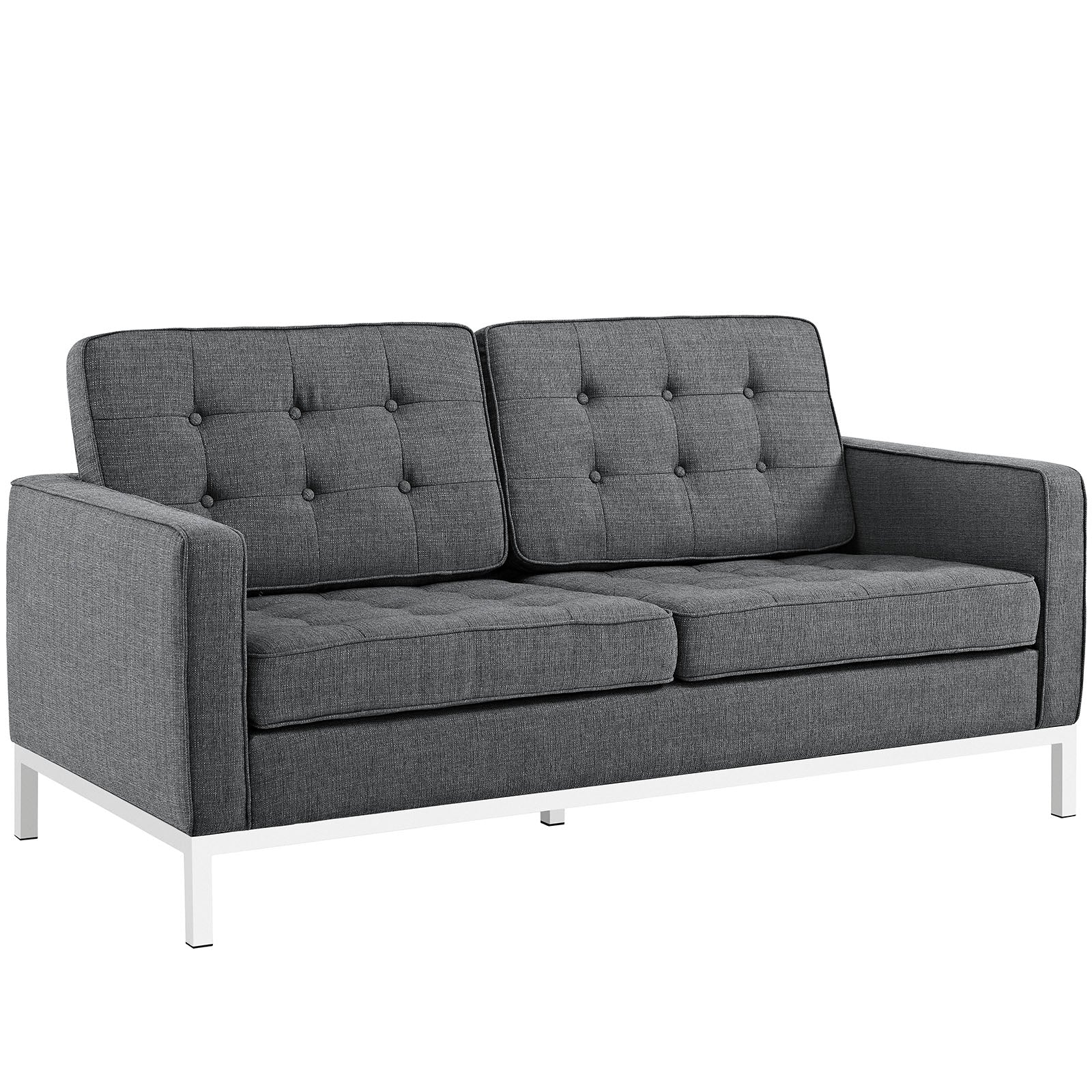 Loft Upholstered Fabric Loveseat - East Shore Modern Home Furnishings