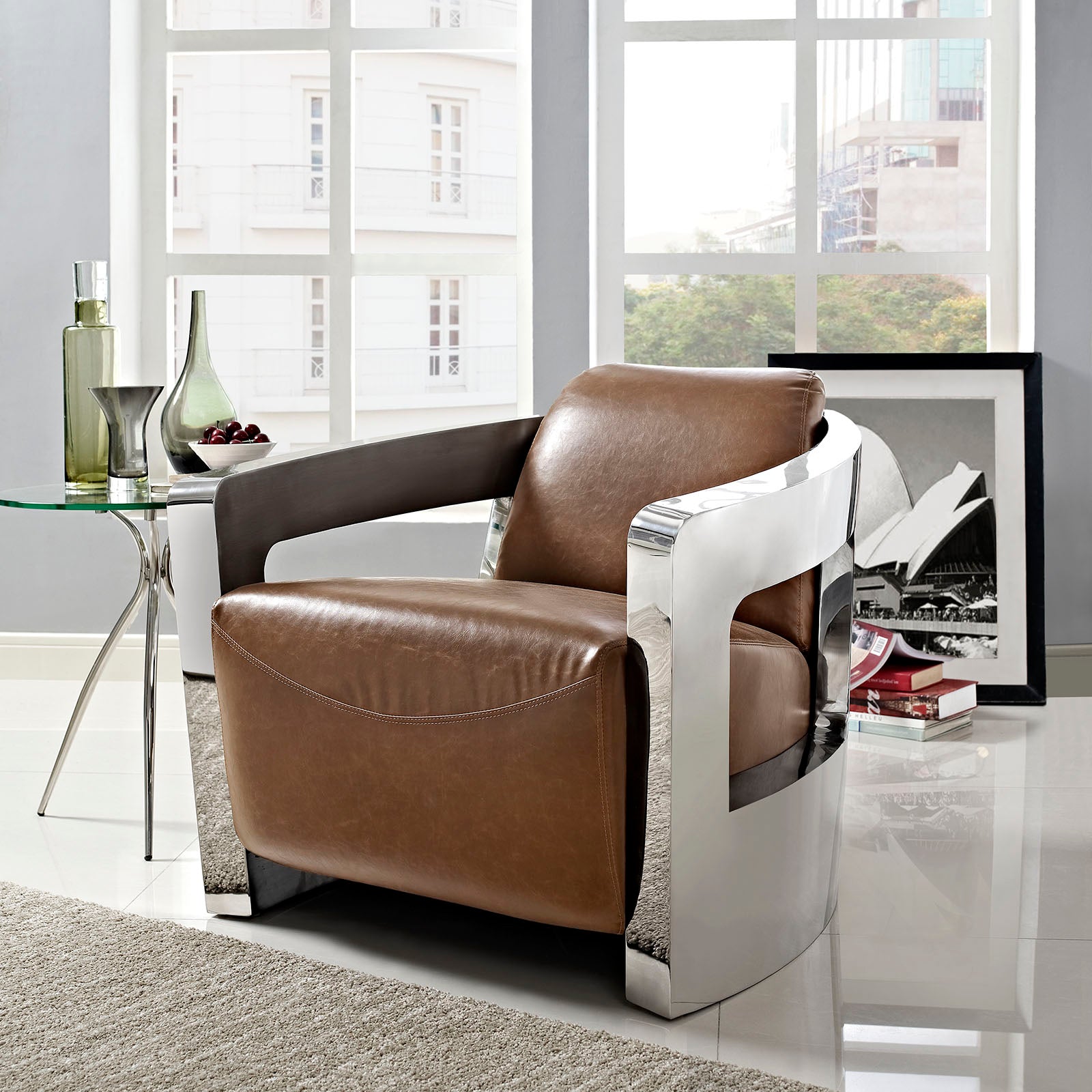 Trip Leather Lounge Chair