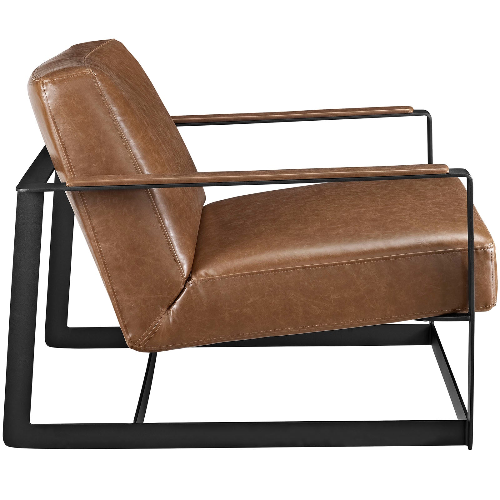 Seg Vegan Leather Upholstered Vinyl Accent Chair