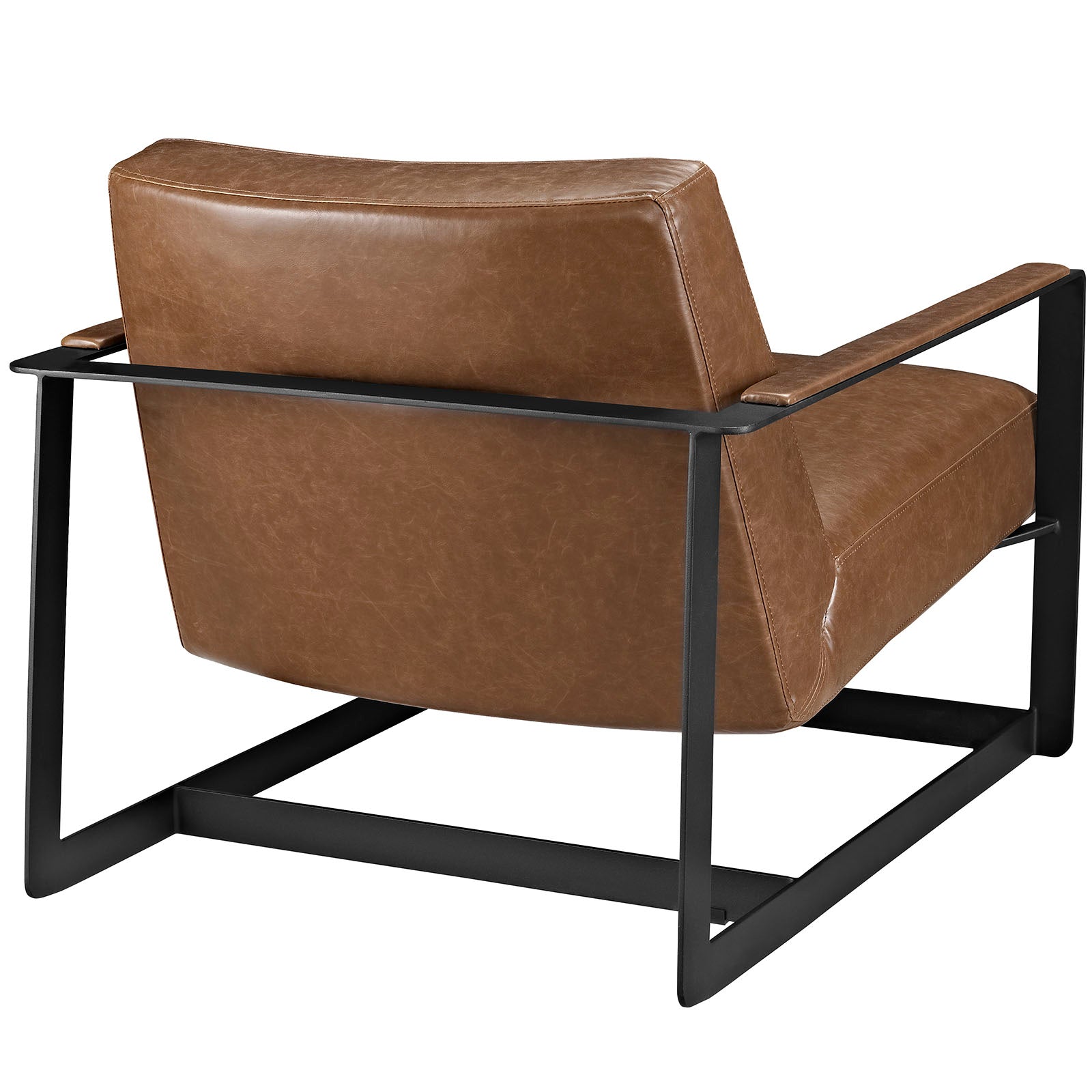 Seg Vegan Leather Upholstered Vinyl Accent Chair