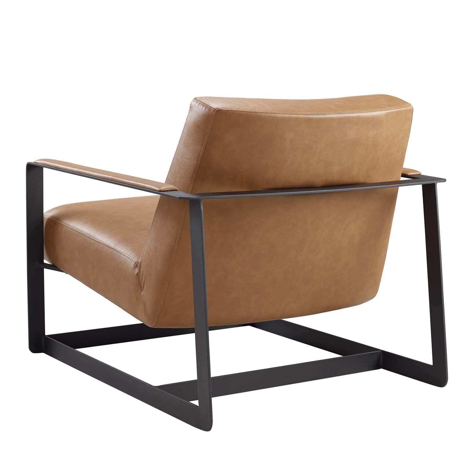 Seg Vegan Leather Upholstered Vinyl Accent Chair