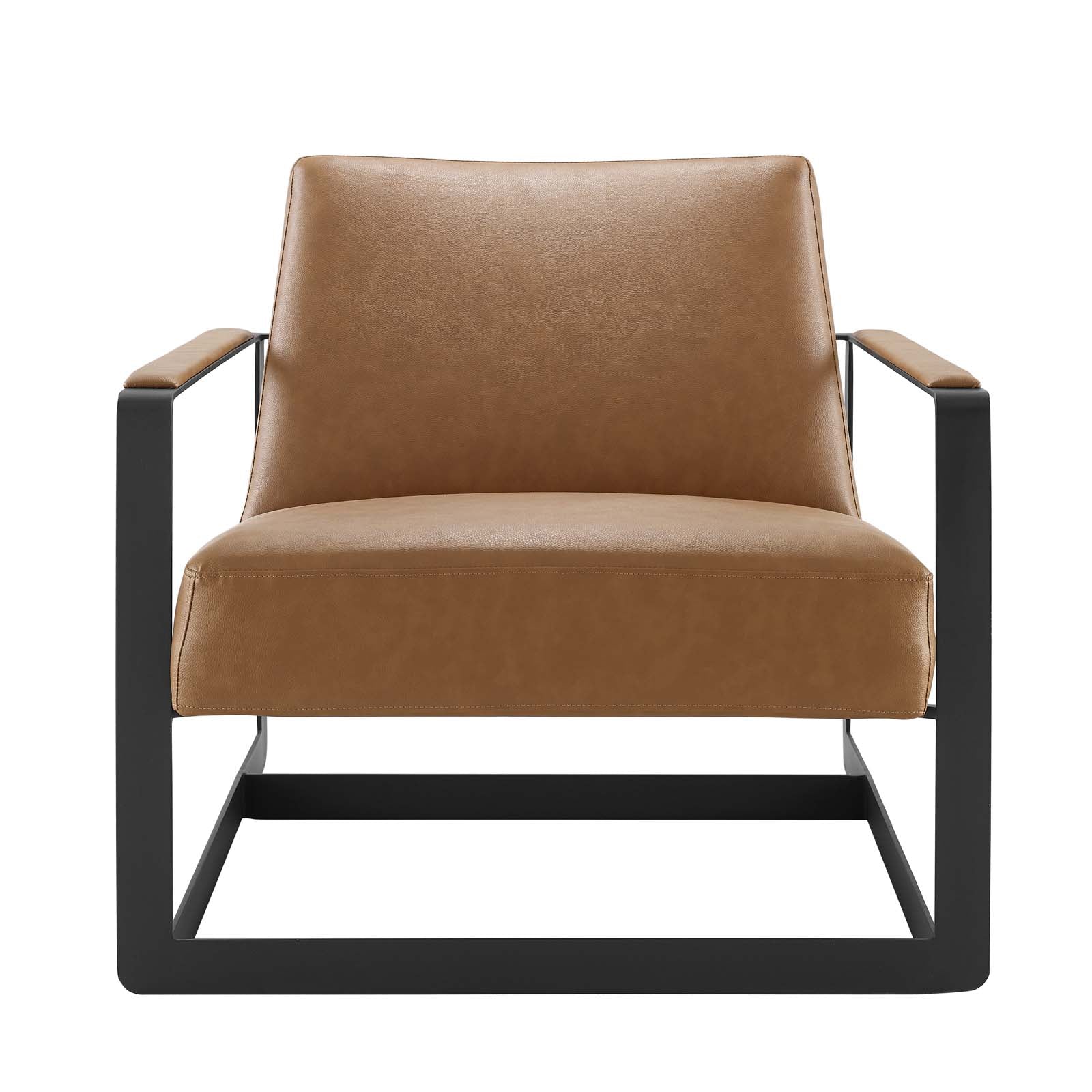 Seg Vegan Leather Upholstered Vinyl Accent Chair