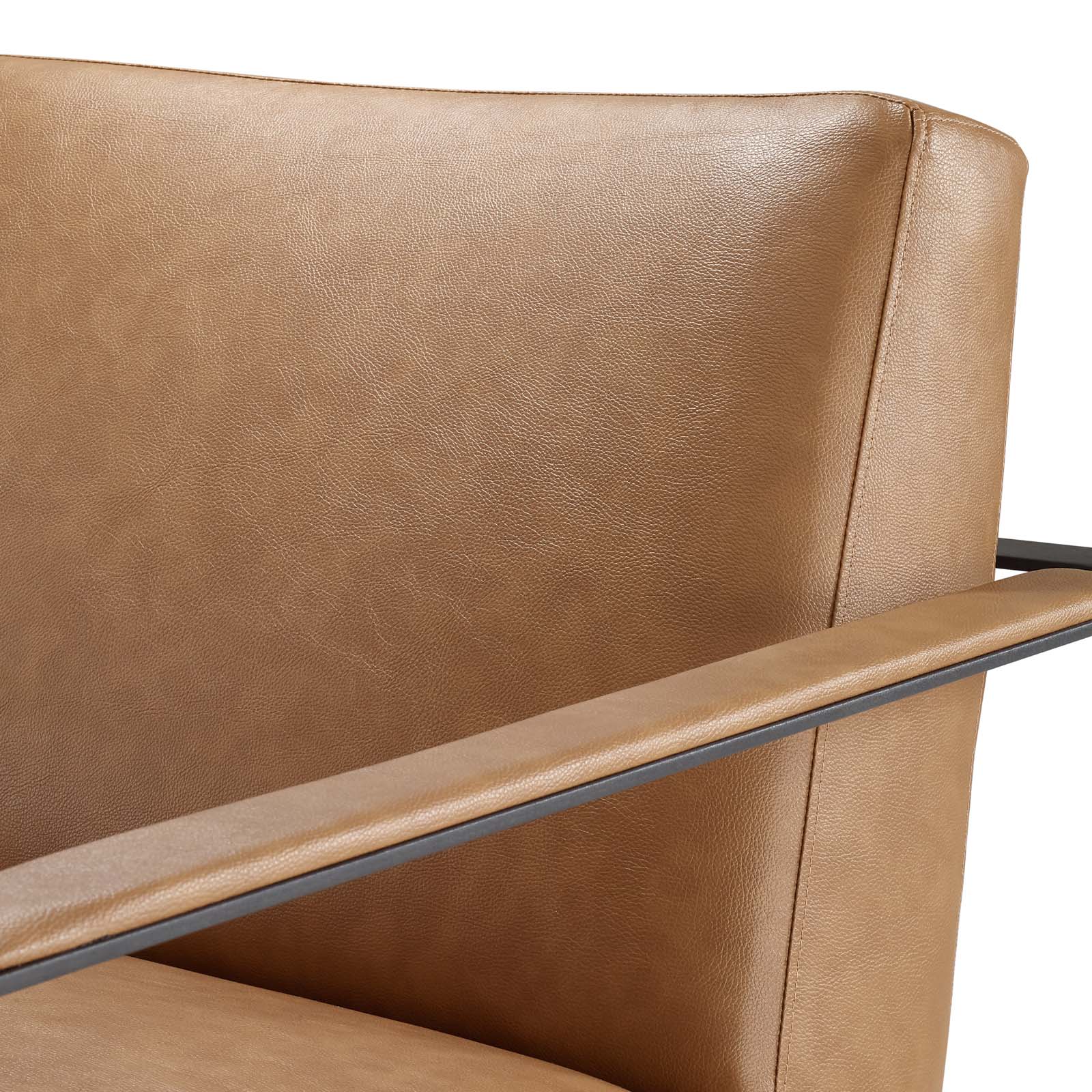 Seg Vegan Leather Upholstered Vinyl Accent Chair