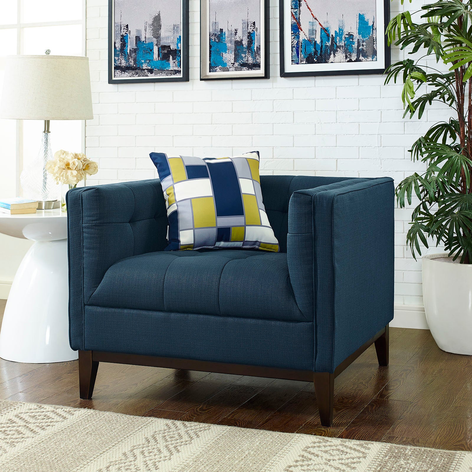 Serve Upholstered Fabric Armchair - East Shore Modern Home Furnishings