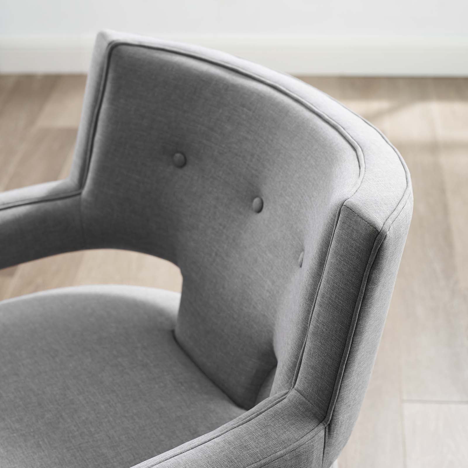 Sheer Upholstered Fabric Armchair