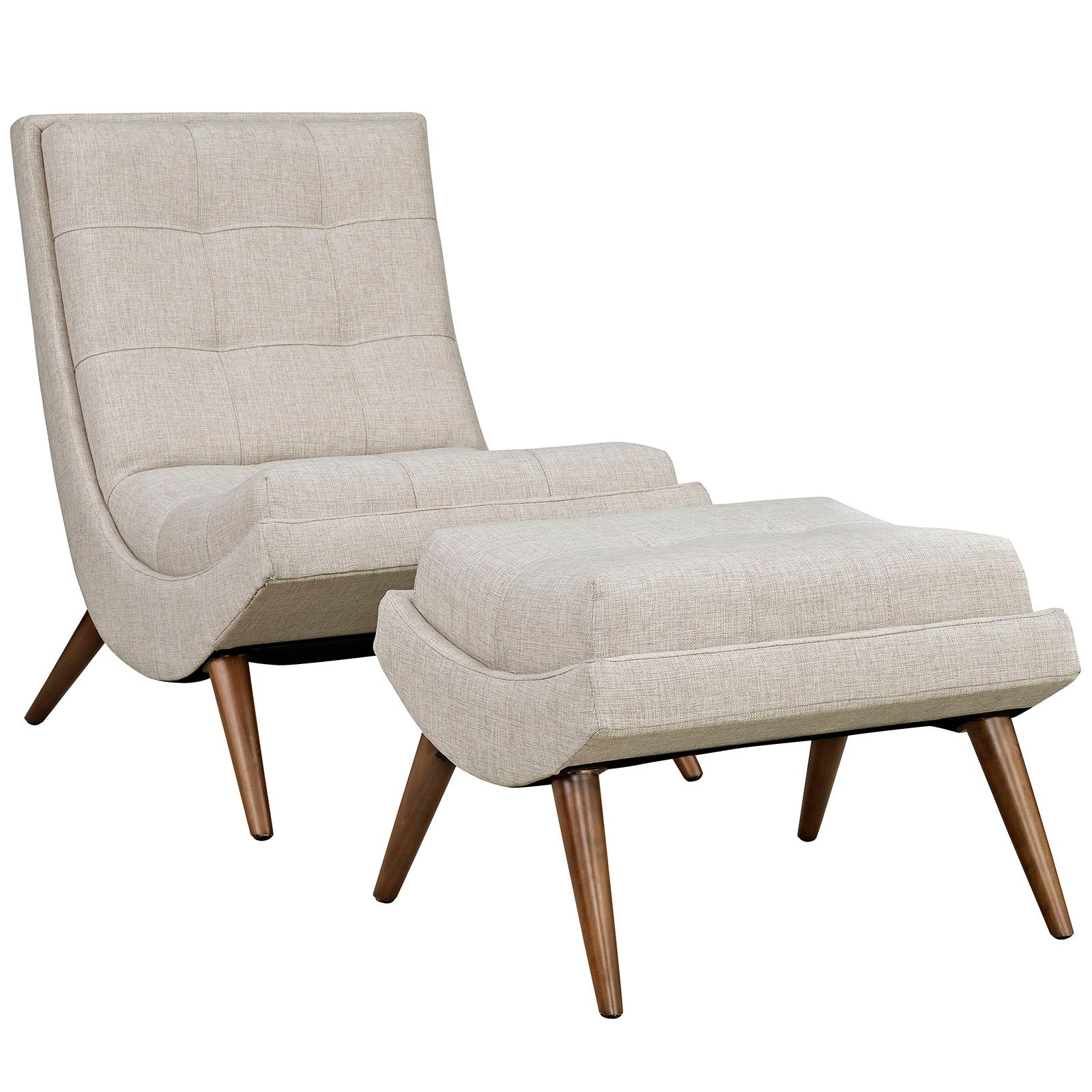 Ramp Upholstered Fabric Lounge Chair Set - East Shore Modern Home Furnishings