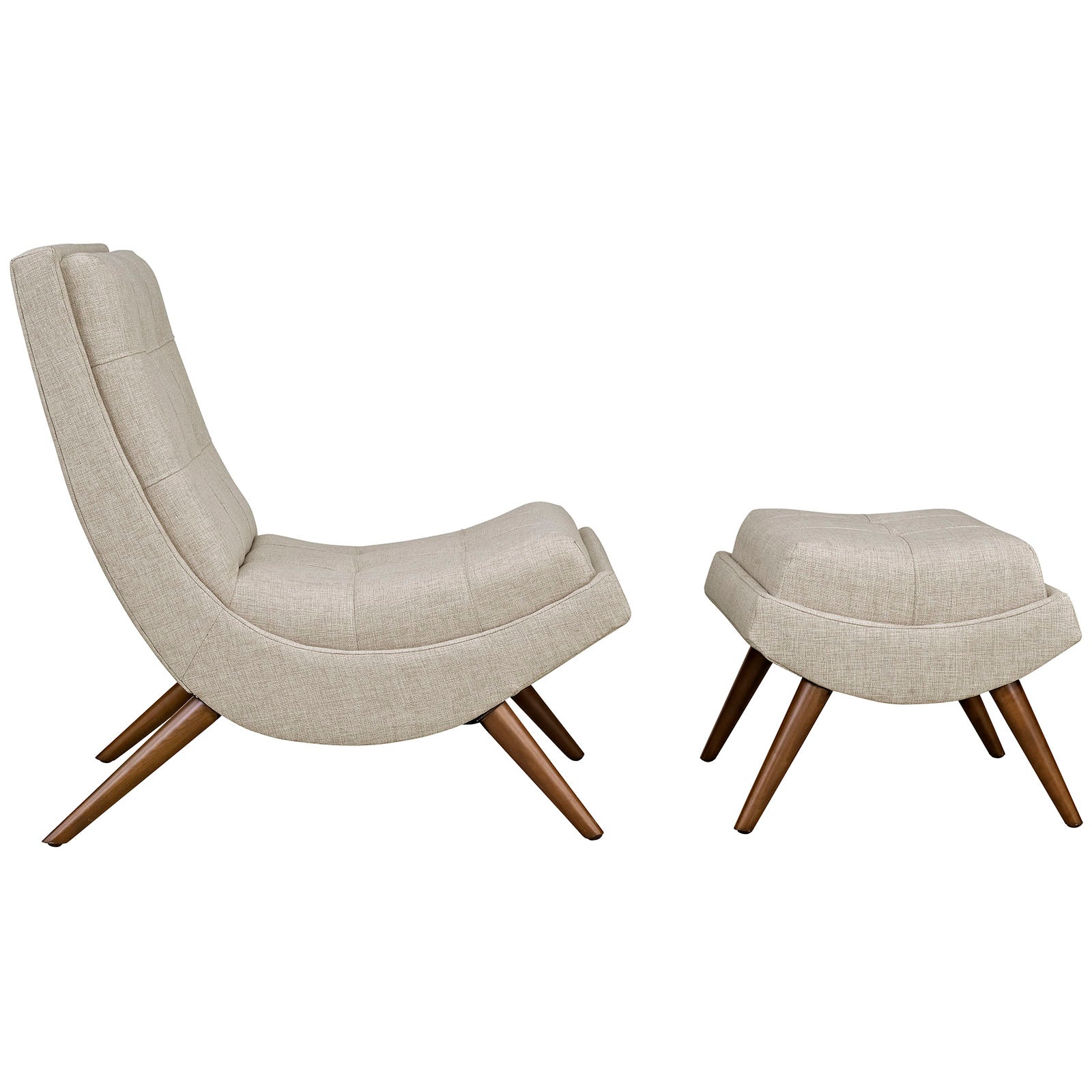 Ramp Upholstered Fabric Lounge Chair Set - East Shore Modern Home Furnishings
