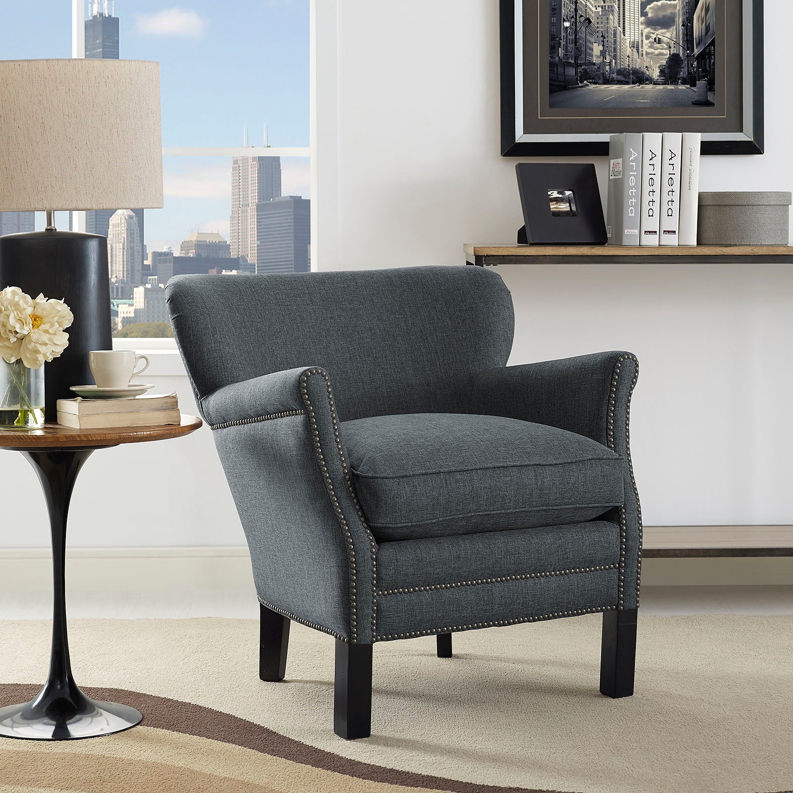 Key Upholstered Fabric Armchair - East Shore Modern Home Furnishings