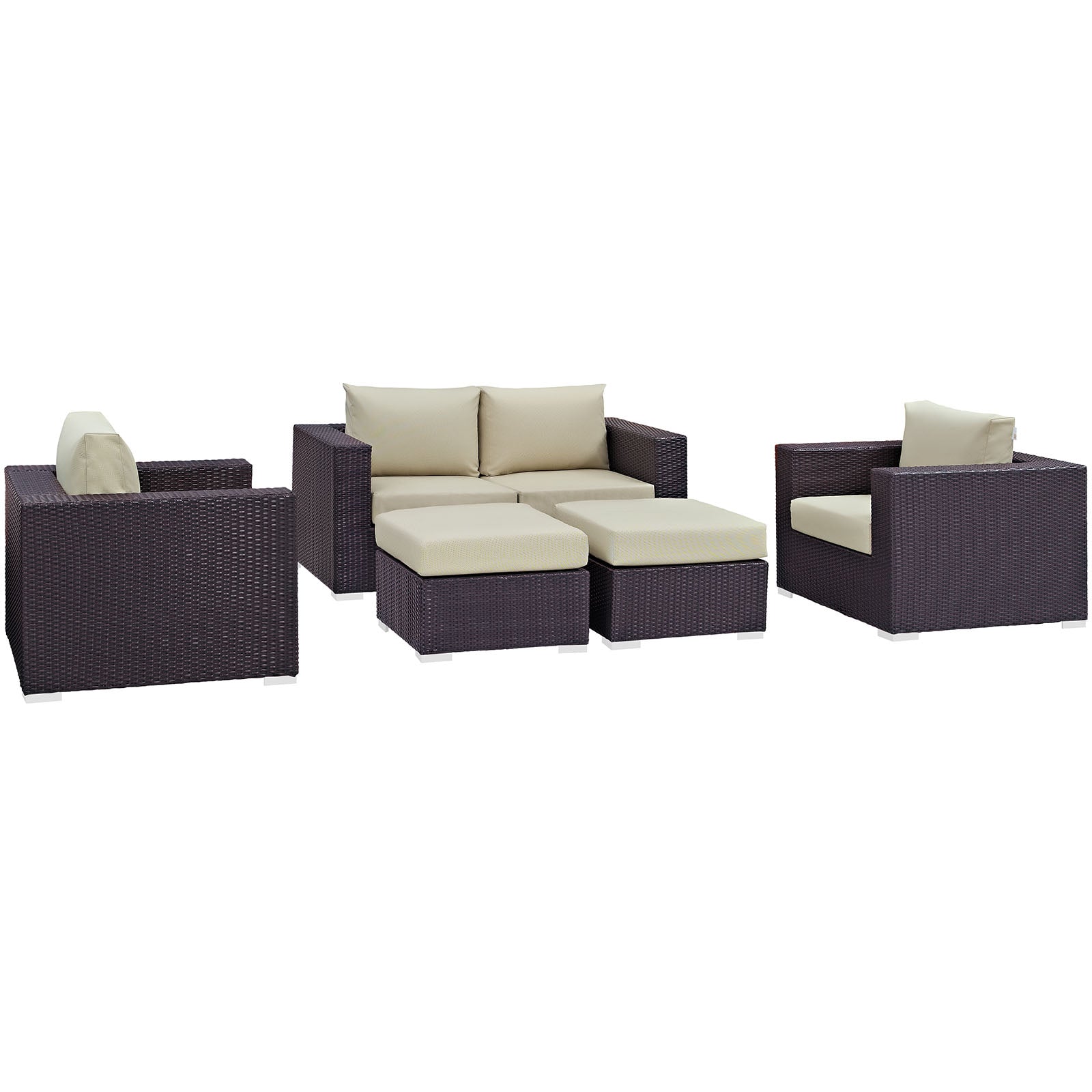 Convene 5 Piece Outdoor Patio Sofa Set - East Shore Modern Home Furnishings