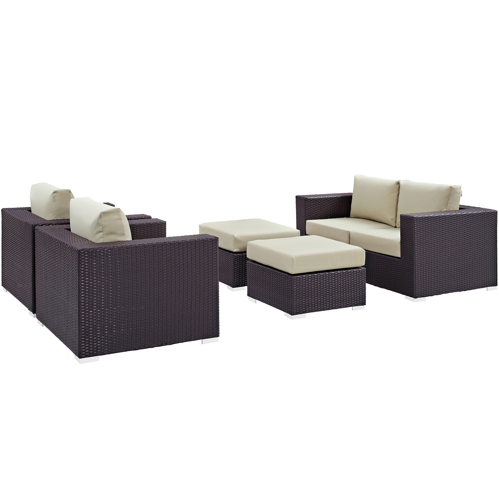 Convene 5 Piece Outdoor Patio Sofa Set - East Shore Modern Home Furnishings