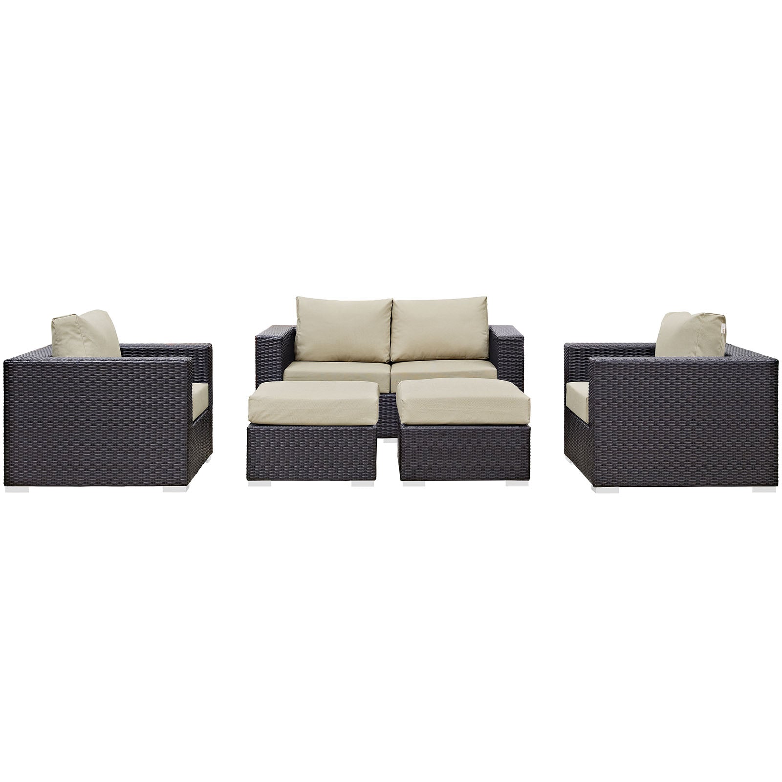 Convene 5 Piece Outdoor Patio Sofa Set - East Shore Modern Home Furnishings