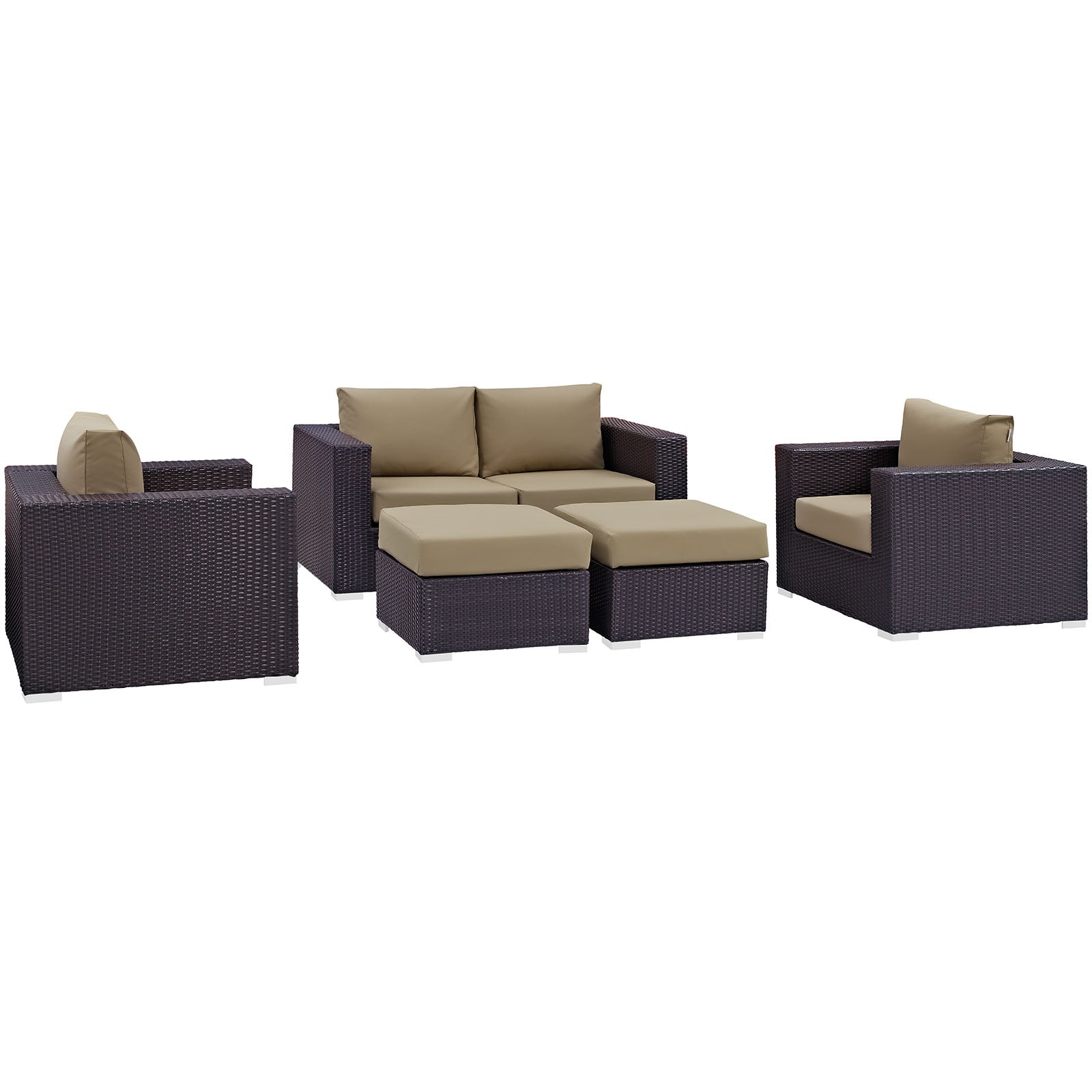 Convene 5 Piece Outdoor Patio Sofa Set - East Shore Modern Home Furnishings