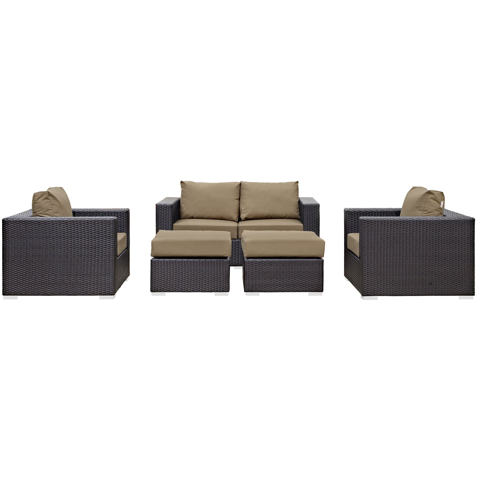 Convene 5 Piece Outdoor Patio Sofa Set - East Shore Modern Home Furnishings