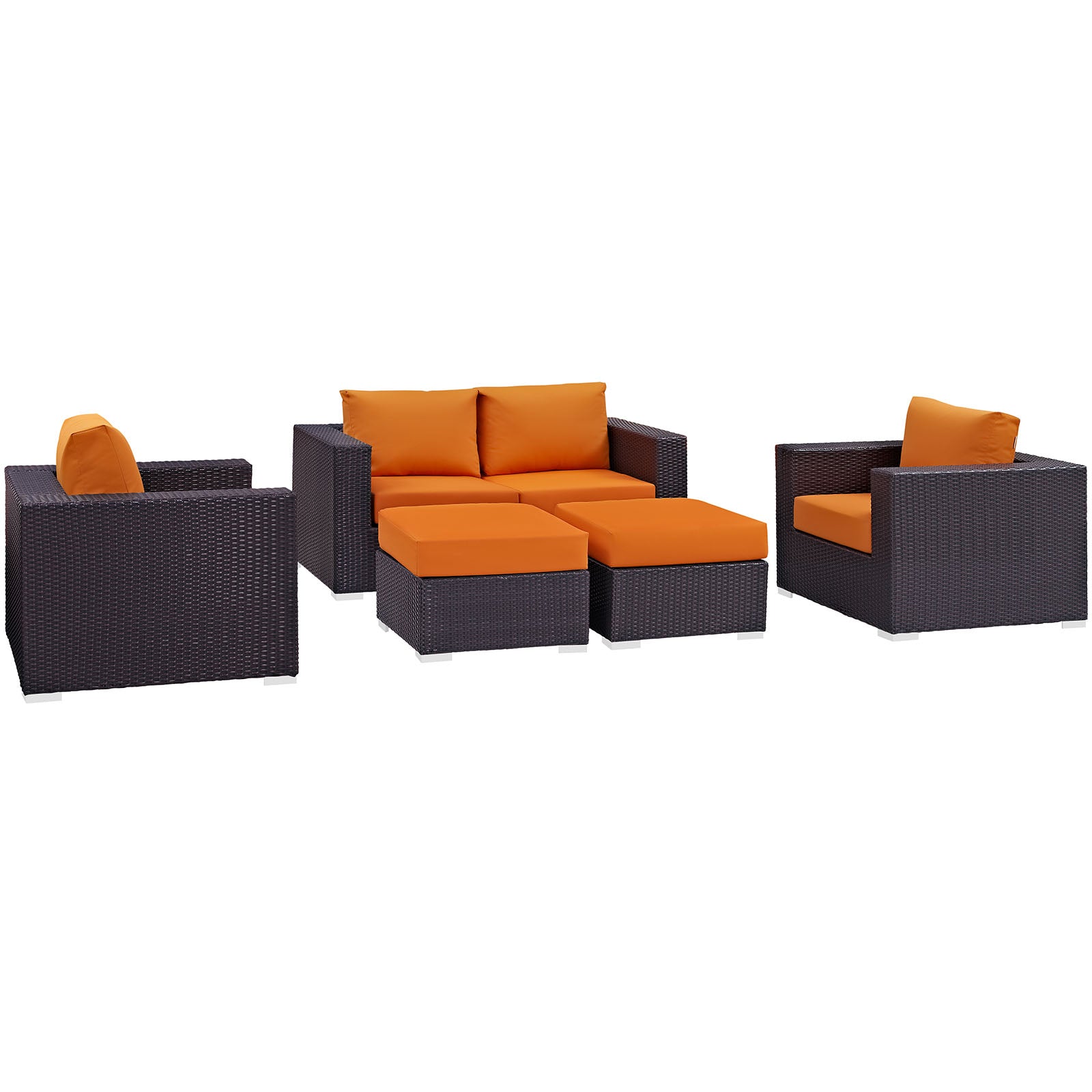 Convene 5 Piece Outdoor Patio Sofa Set - East Shore Modern Home Furnishings