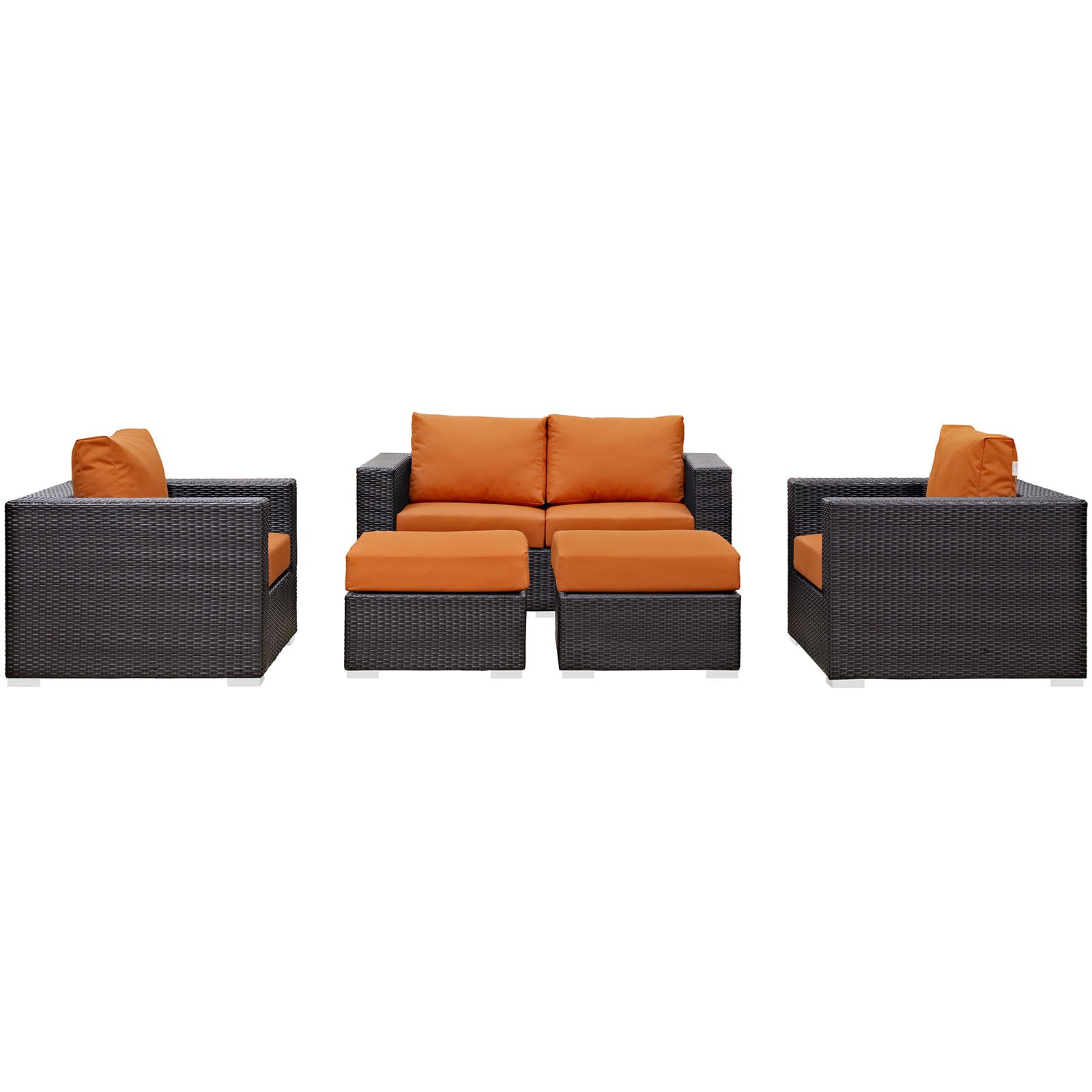 Convene 5 Piece Outdoor Patio Sofa Set - East Shore Modern Home Furnishings