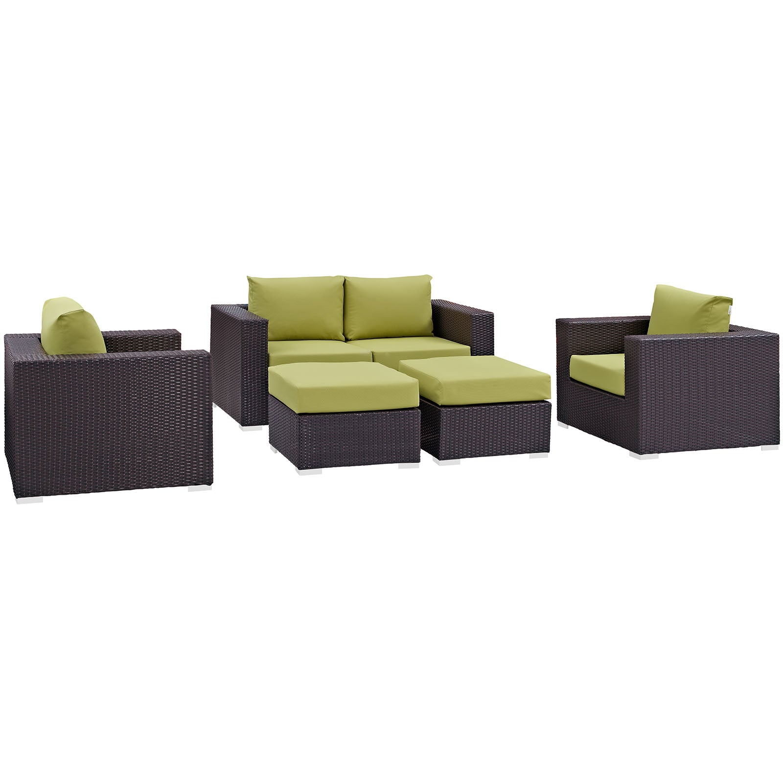 Convene 5 Piece Outdoor Patio Sofa Set - East Shore Modern Home Furnishings