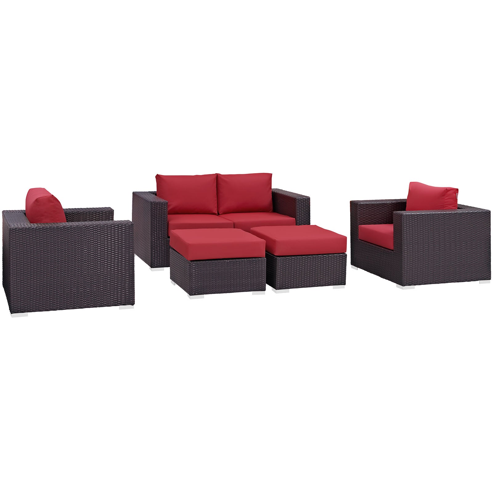 Convene 5 Piece Outdoor Patio Sofa Set - East Shore Modern Home Furnishings